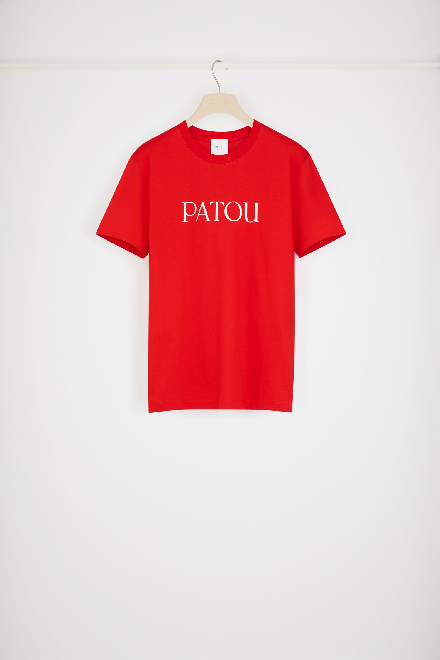 Patou H23JE0299999306R t-shirt logo rouge coton bio