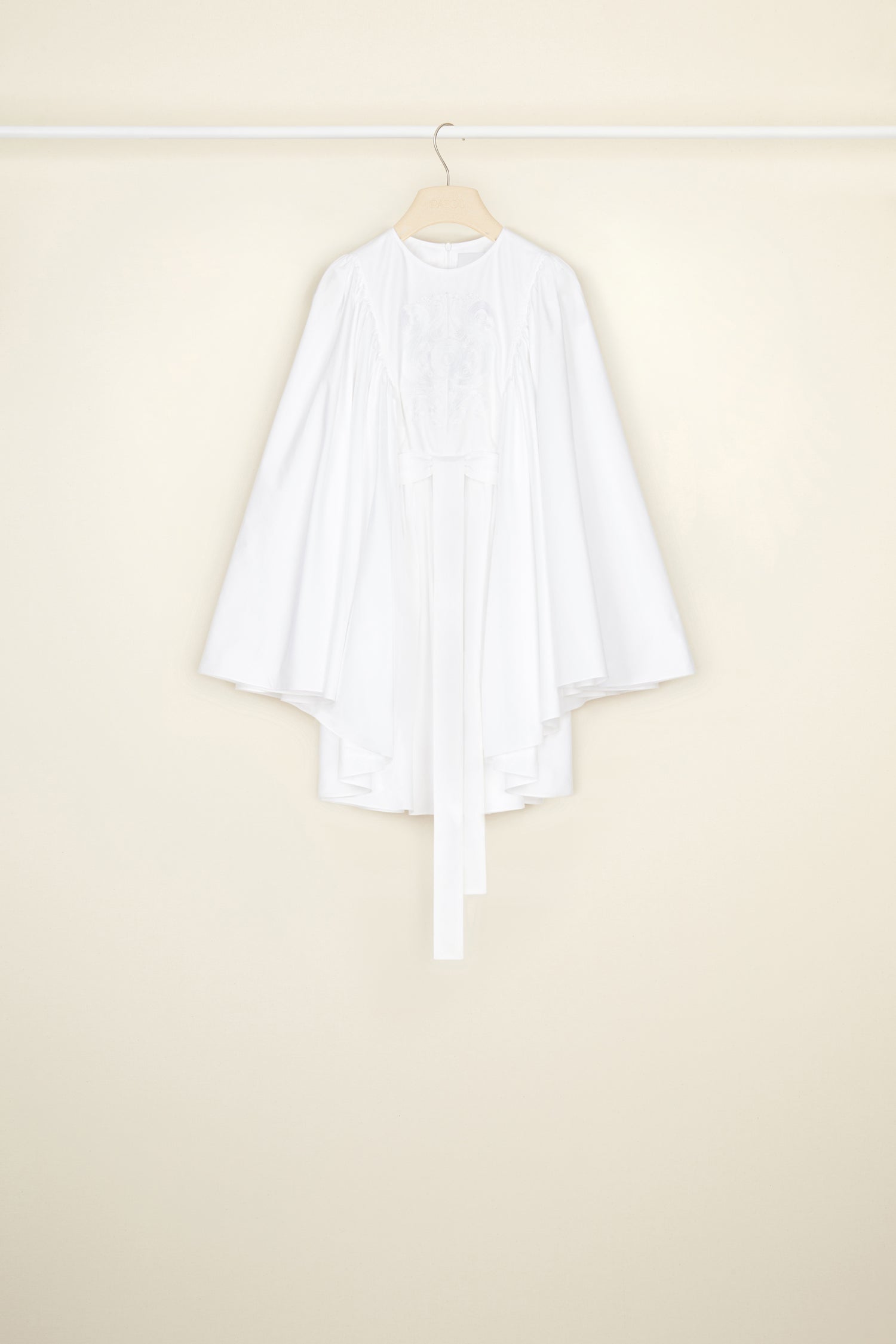 Patou Robe A21DR0740017001W Blanche Popeline Bio