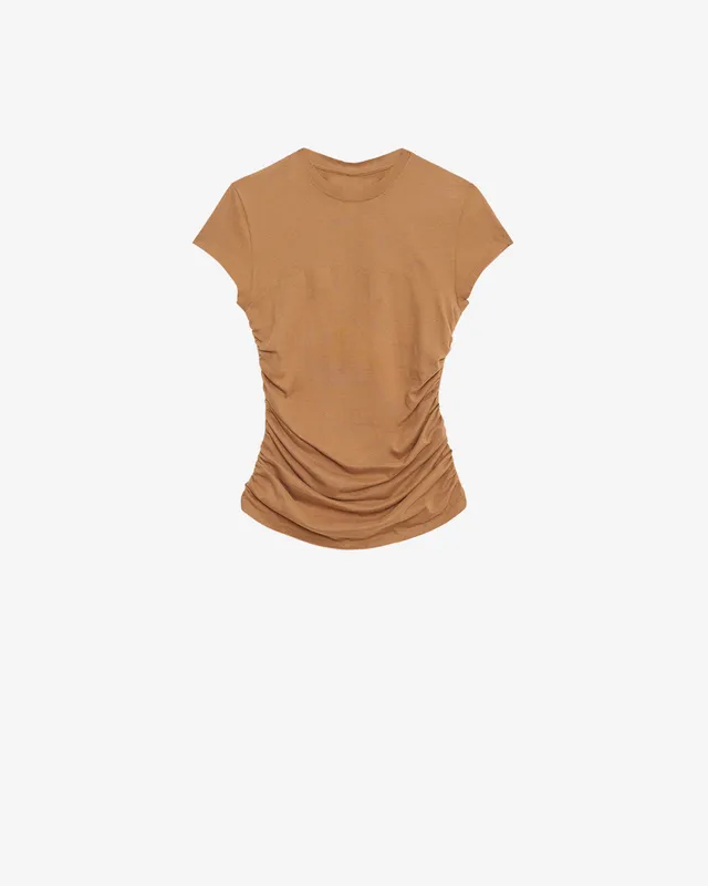 Isabel Marant Maelie TS0275FA-A1N41I T-shirt caramel froncé