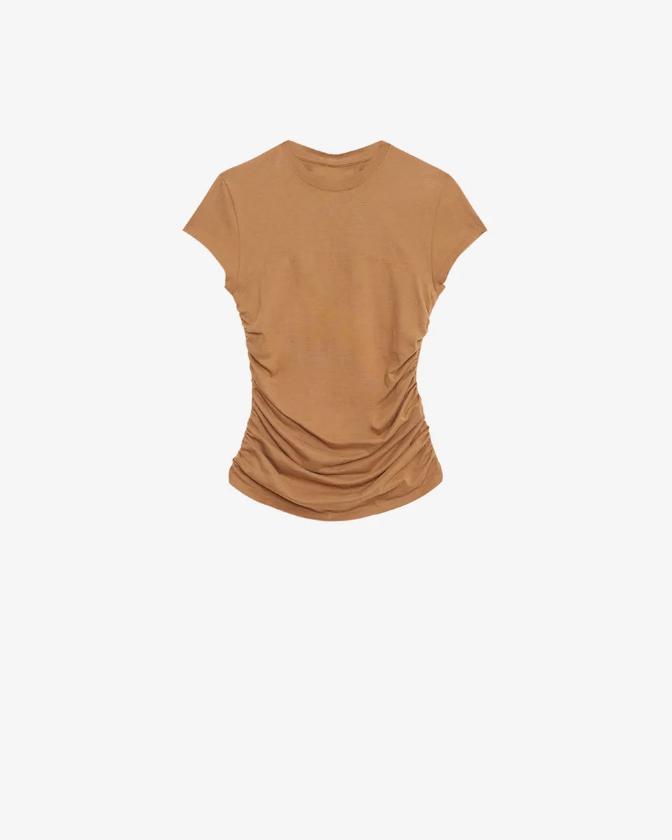 Isabel Marant Maelie TS0275FA-A1N41I T-shirt caramel froncé