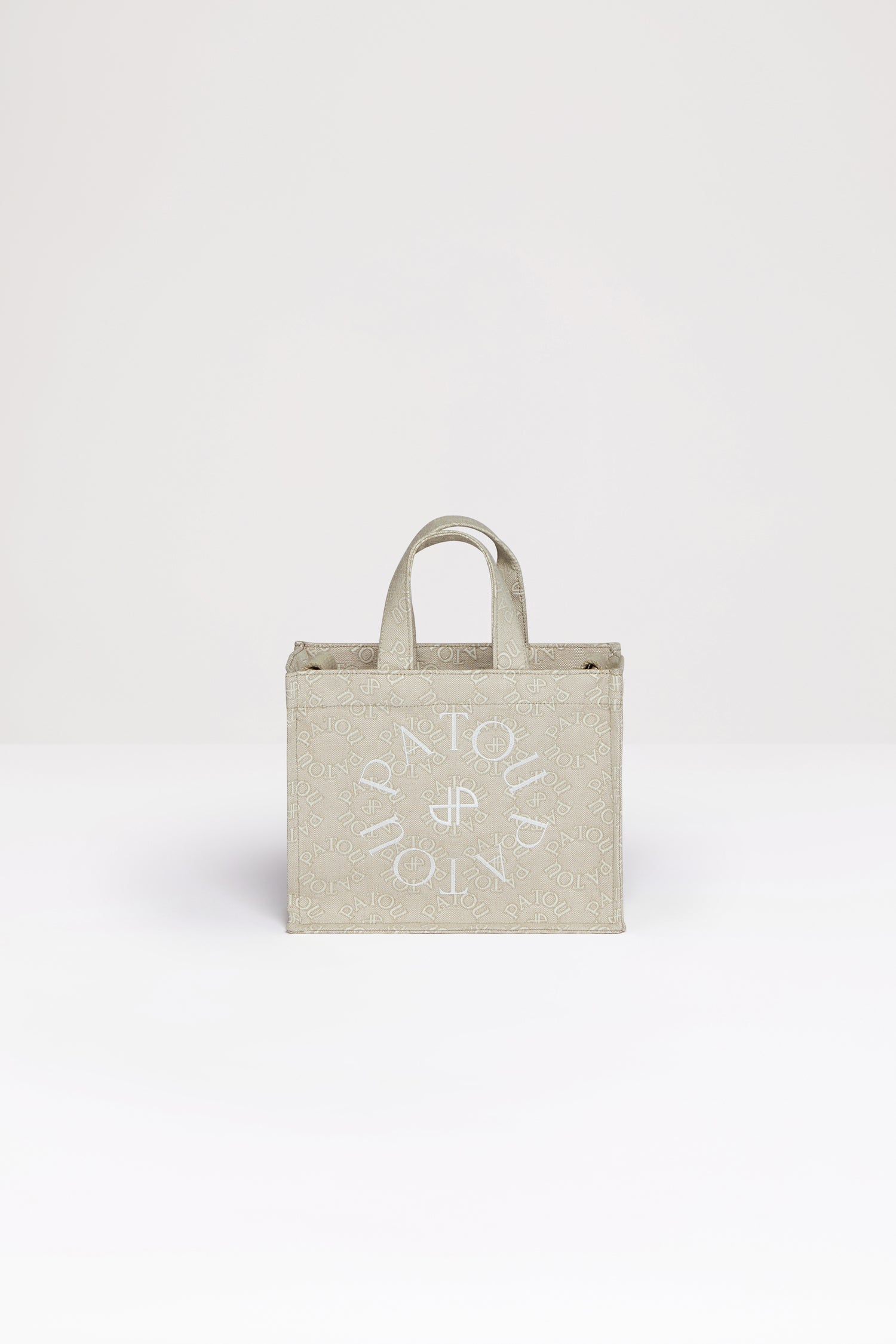 Patou AC025 petit tote toile coton jacquard beige TU