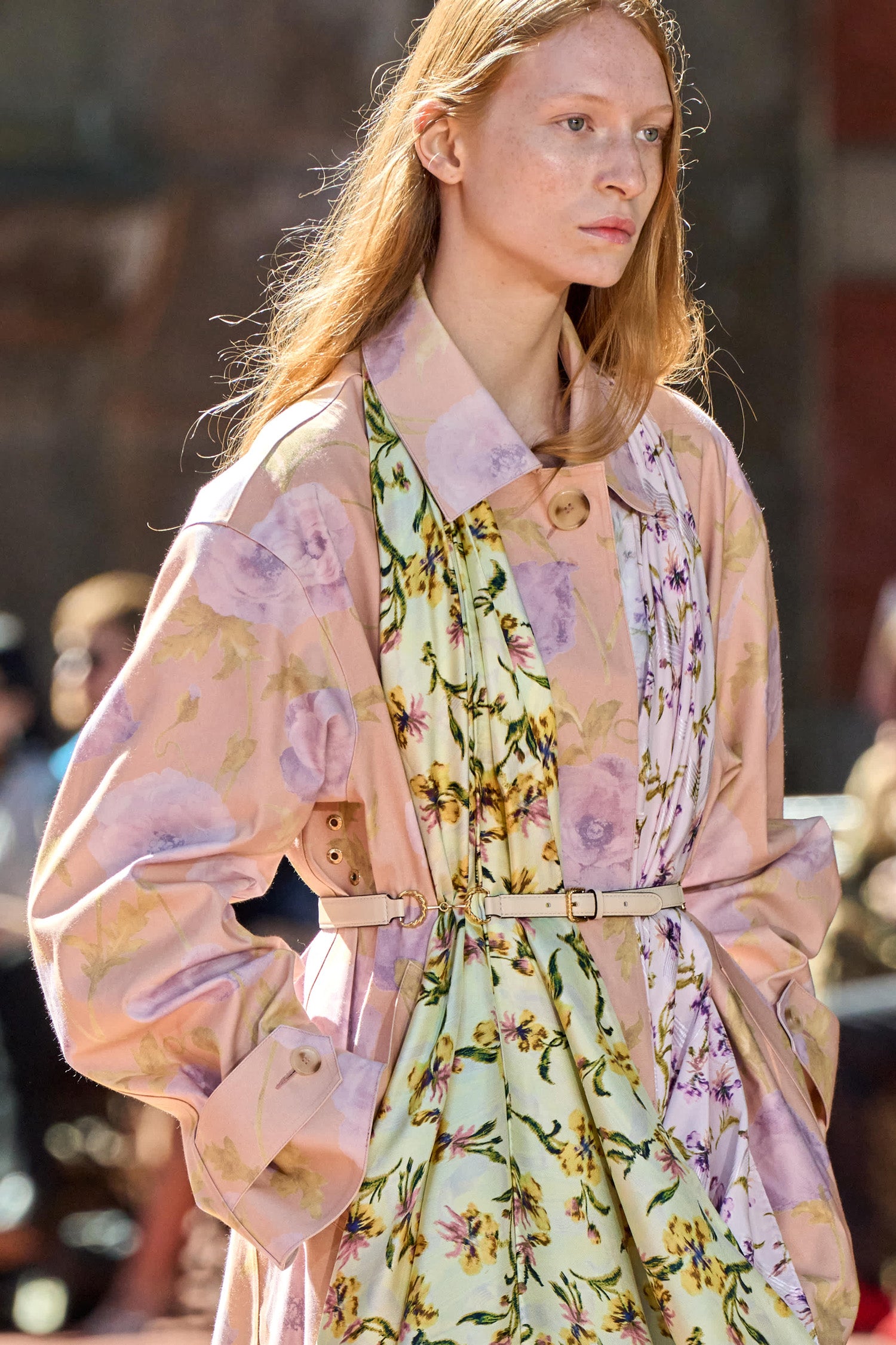 Ulla Johnson Chiara foulard soie menthe 120x120 fleurs
