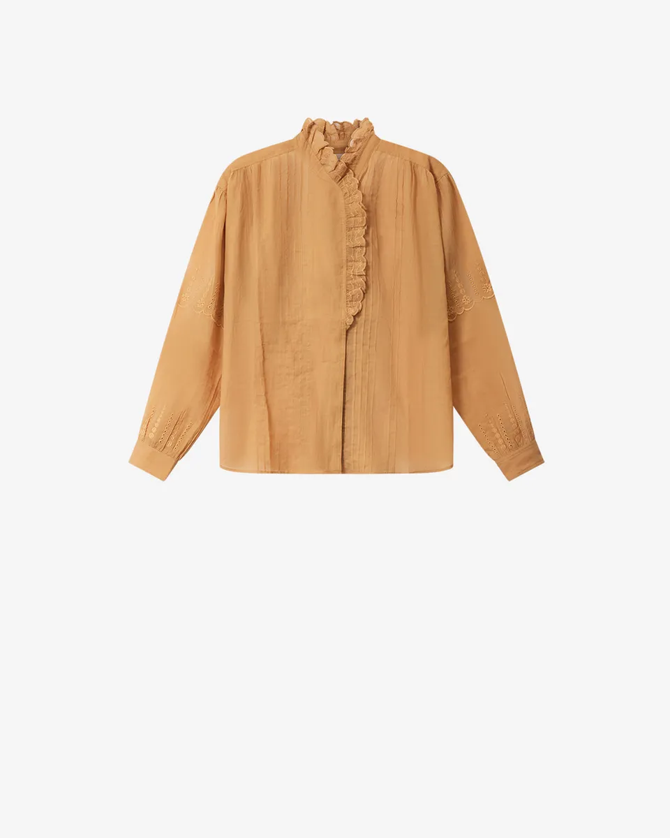 Isabel Marant Leota chemisier caramel voile coton