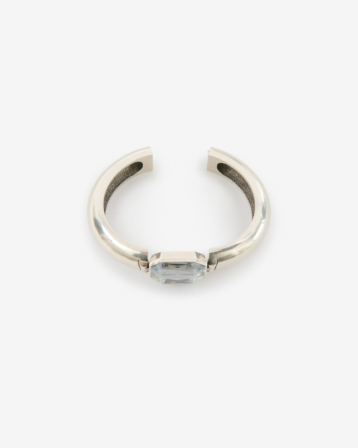 Isabel Marant Luce bracelet manchette gris cabochon bleu