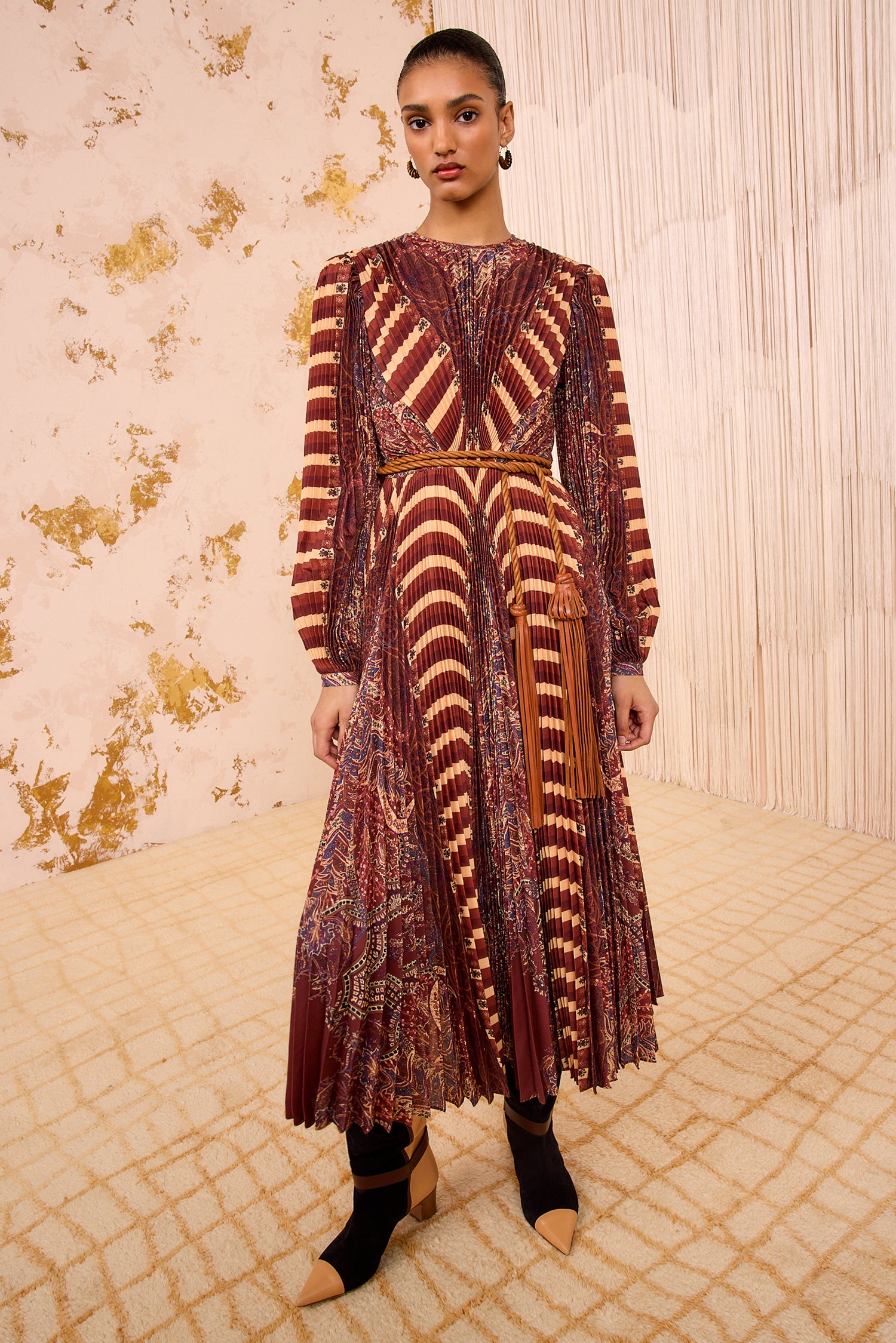 Ulla Johnson Tassel ceinture cuir marron sierra nouée