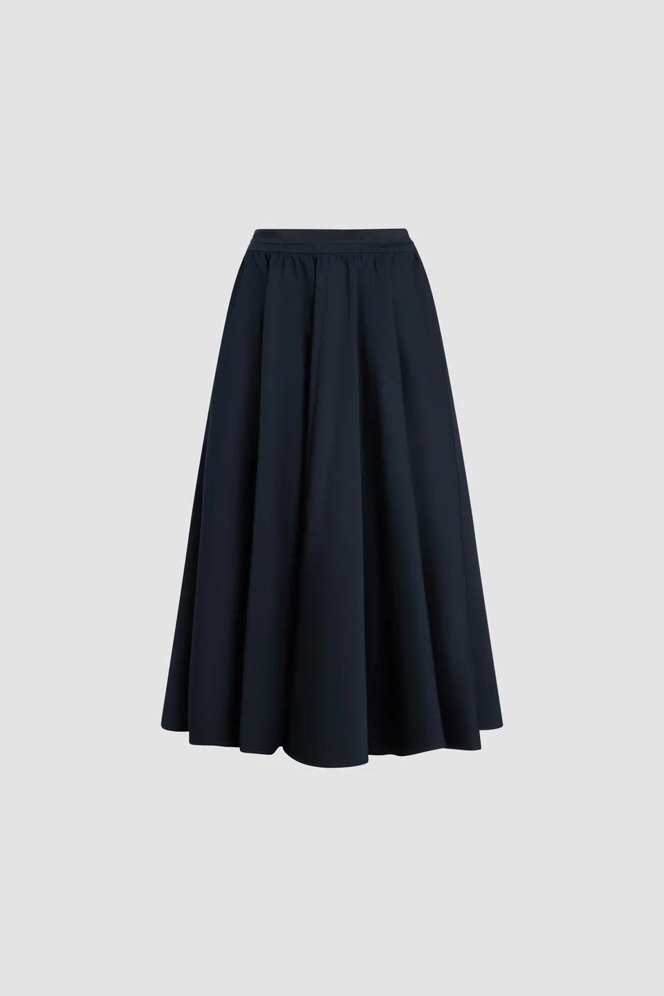 Patou SK115 jupe maxi bleu nuit coton bio volants