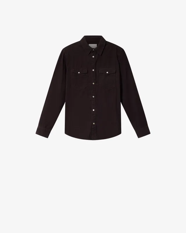Isabel Marant Vasco chemise café XS velours western