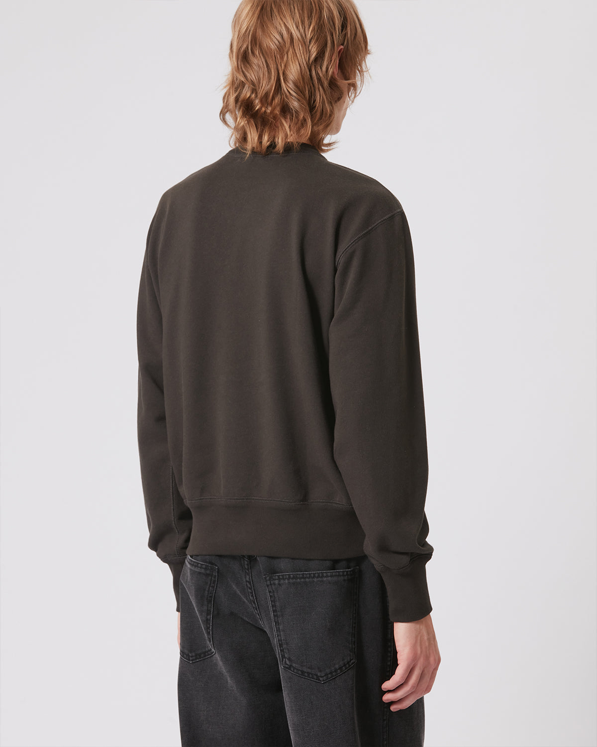 Isabel Marant Mike sweatshirt noir delave coton
