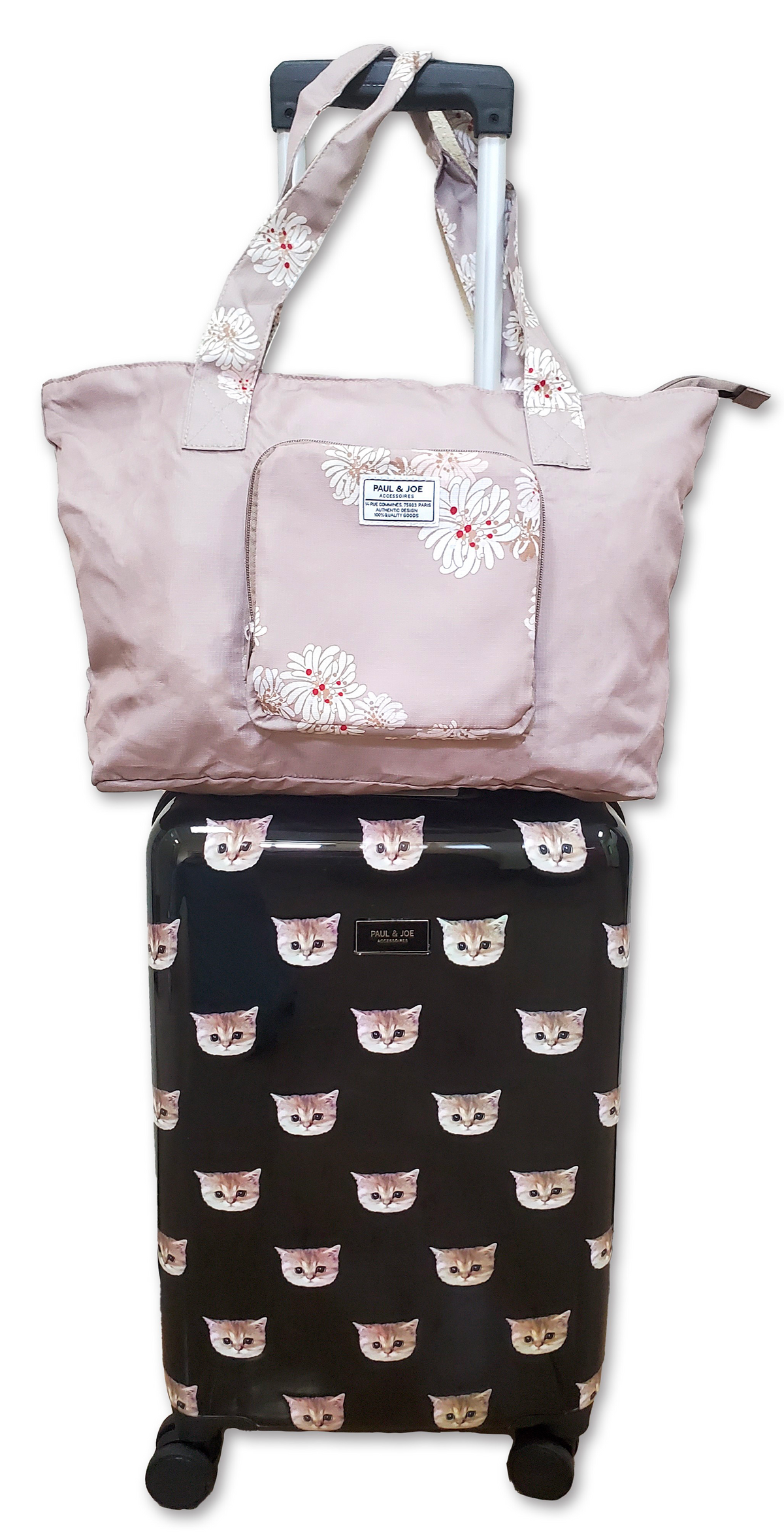 Paul & Joe Chrysanthème sac de transport beige pliable