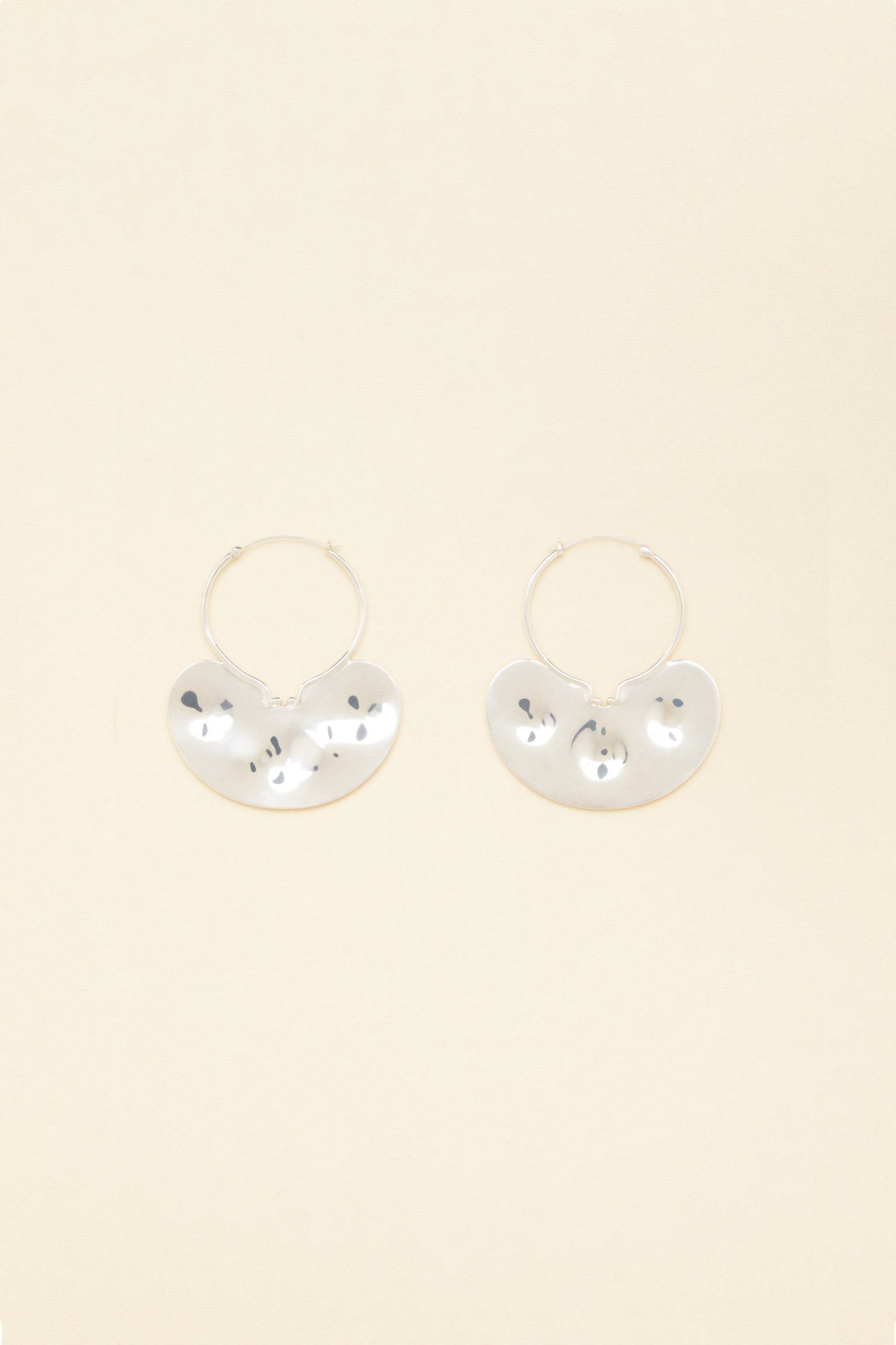 Patou Jewellery A20JW012 créoles argent martelées laiton