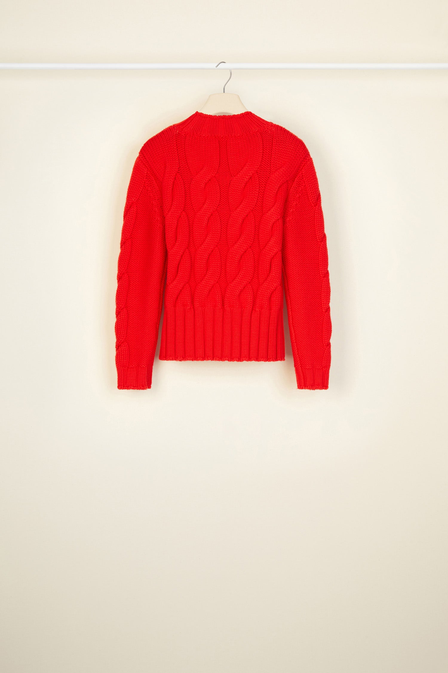 Patou P21KN0498038303R pull capucine red laine XS-XL