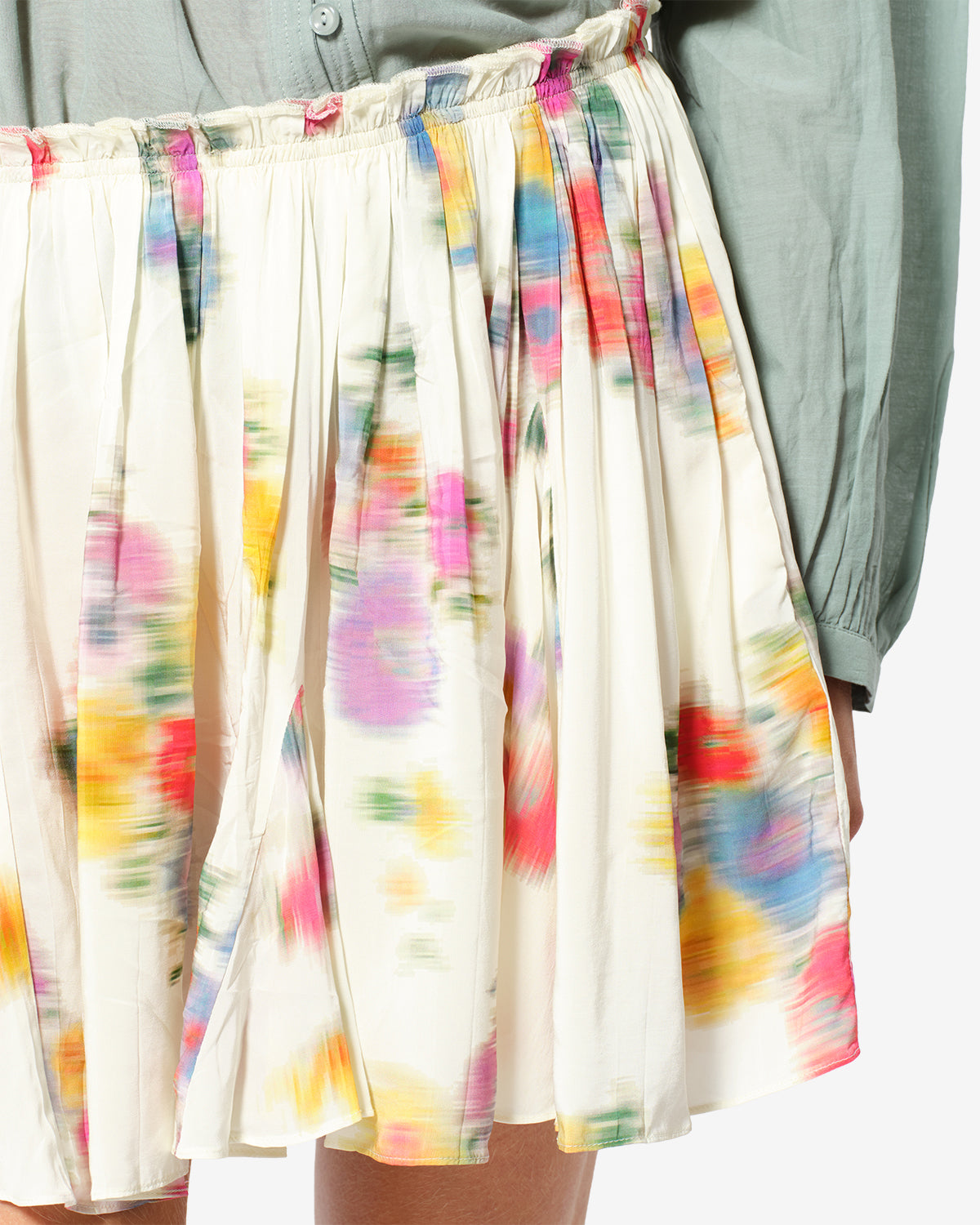 Isabel Marant Livy JU0497FA jupe plissée écru fleurs