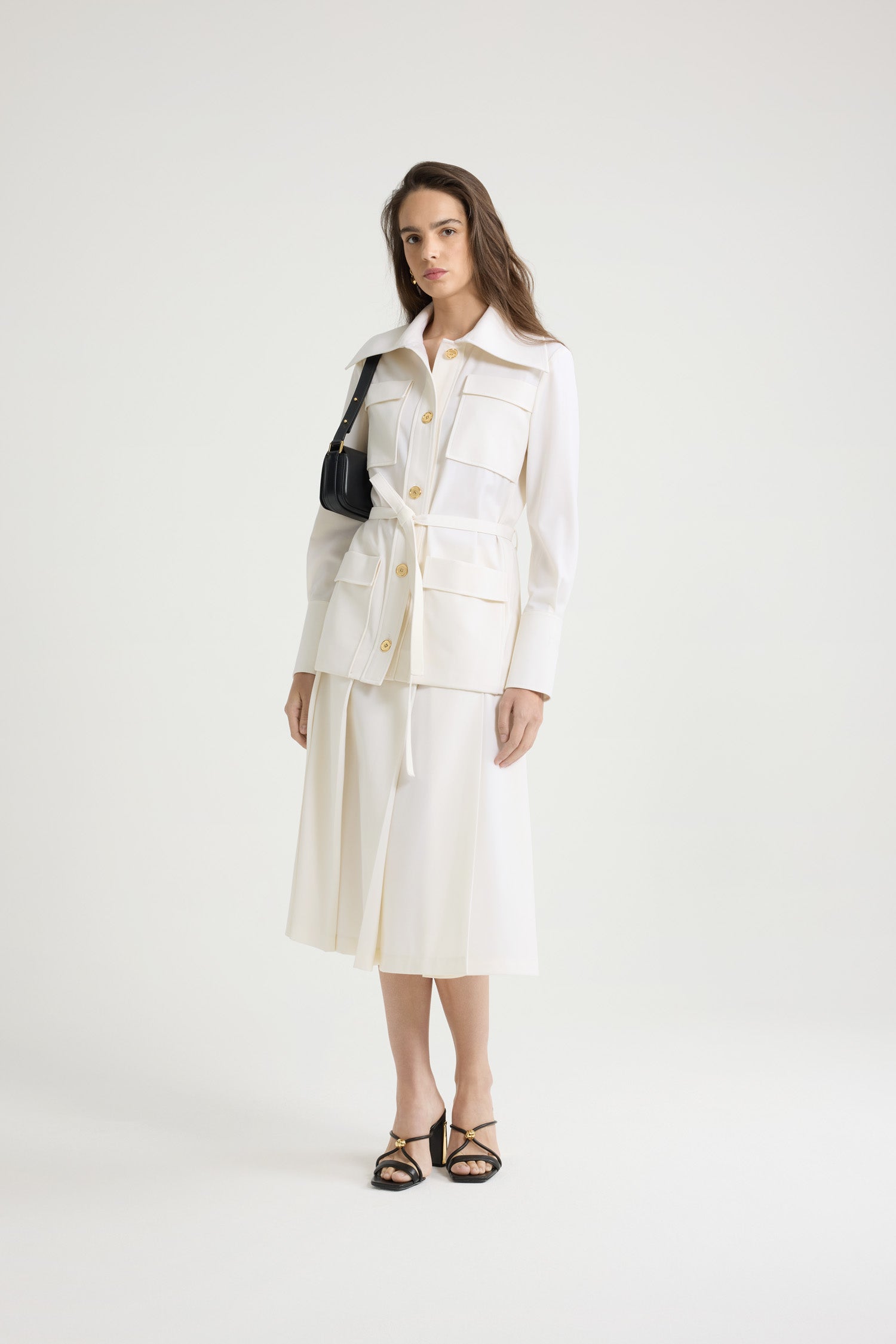 Patou Safari jacket veste saharienne ivoire ceinture