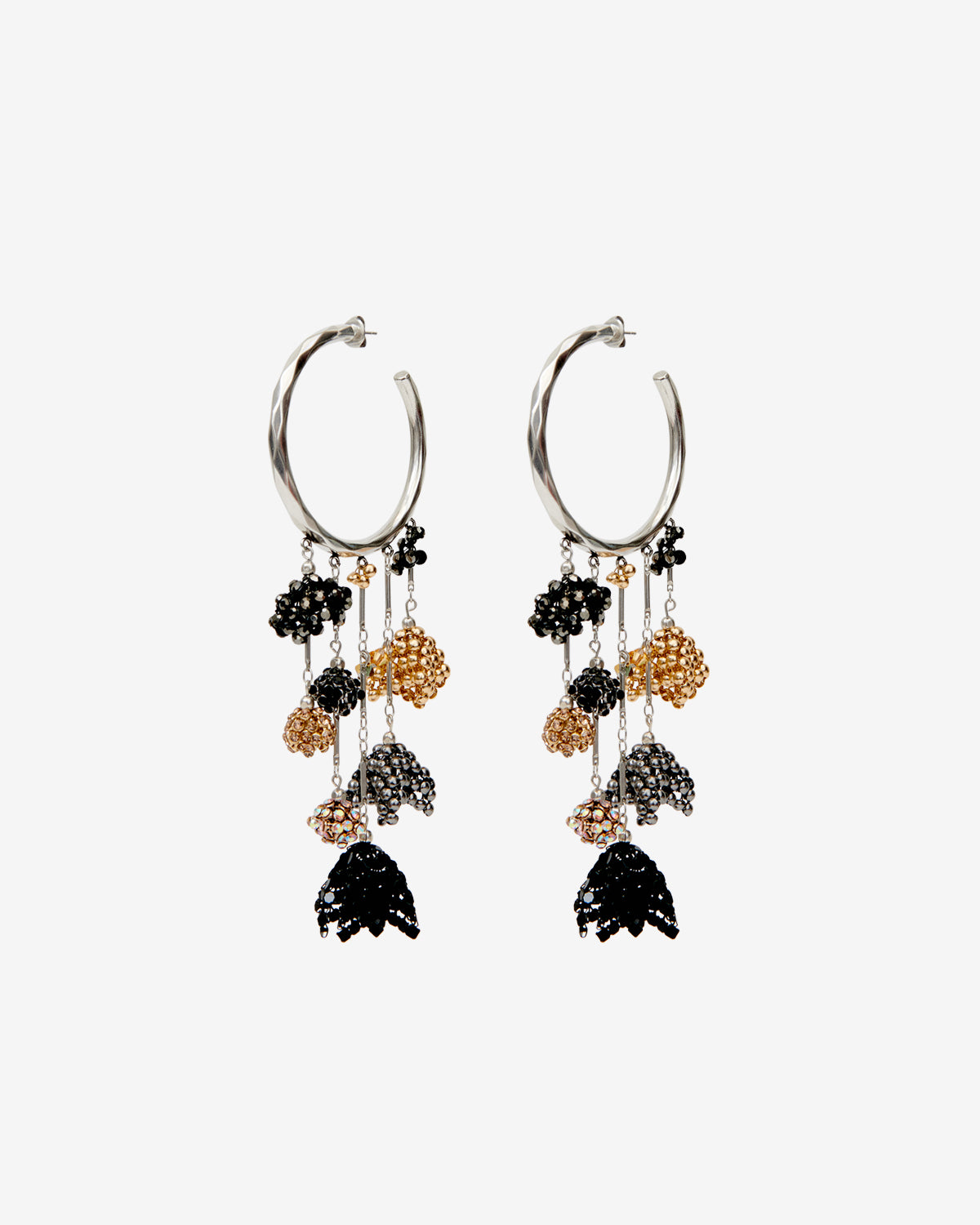 Isabel Marant Catalina Boucles Créole Strass Argenté