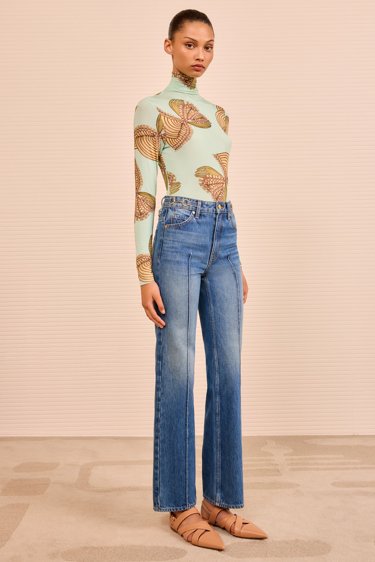 Ulla Johnson Agatha Jean jean droit Danube 100% coton