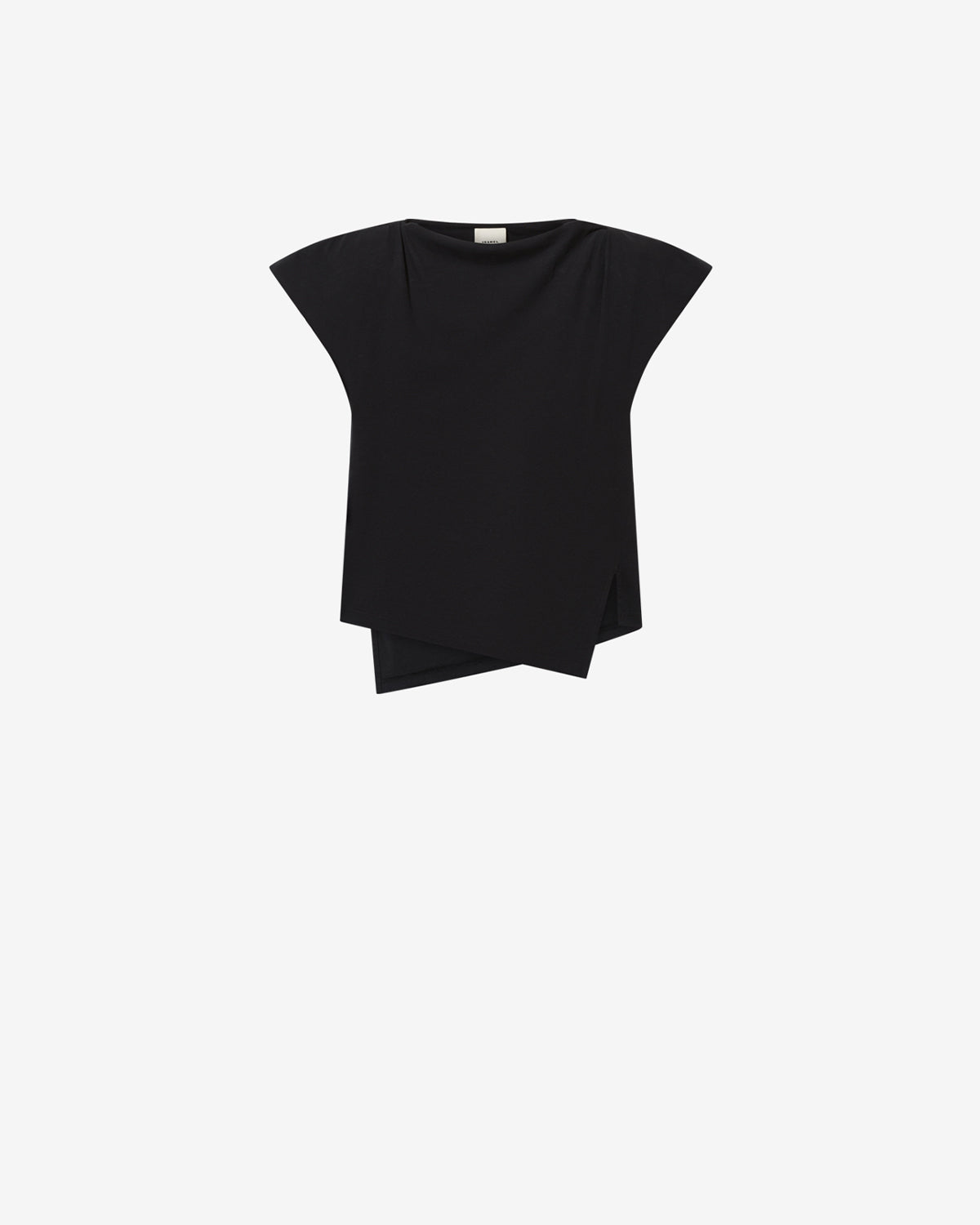 Isabel Marant Sebani t-shirt coton noir asymétrique