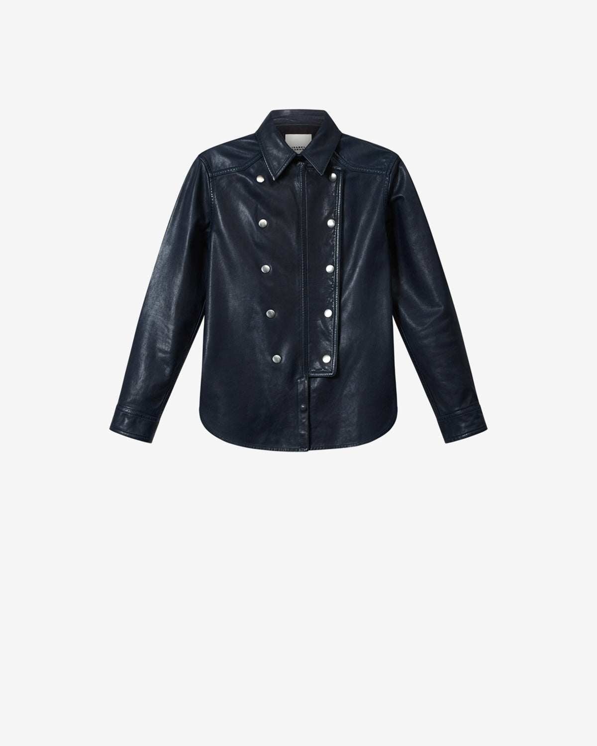 Isabel Marant Valdy CH0365FA chemise cuir bleu marine