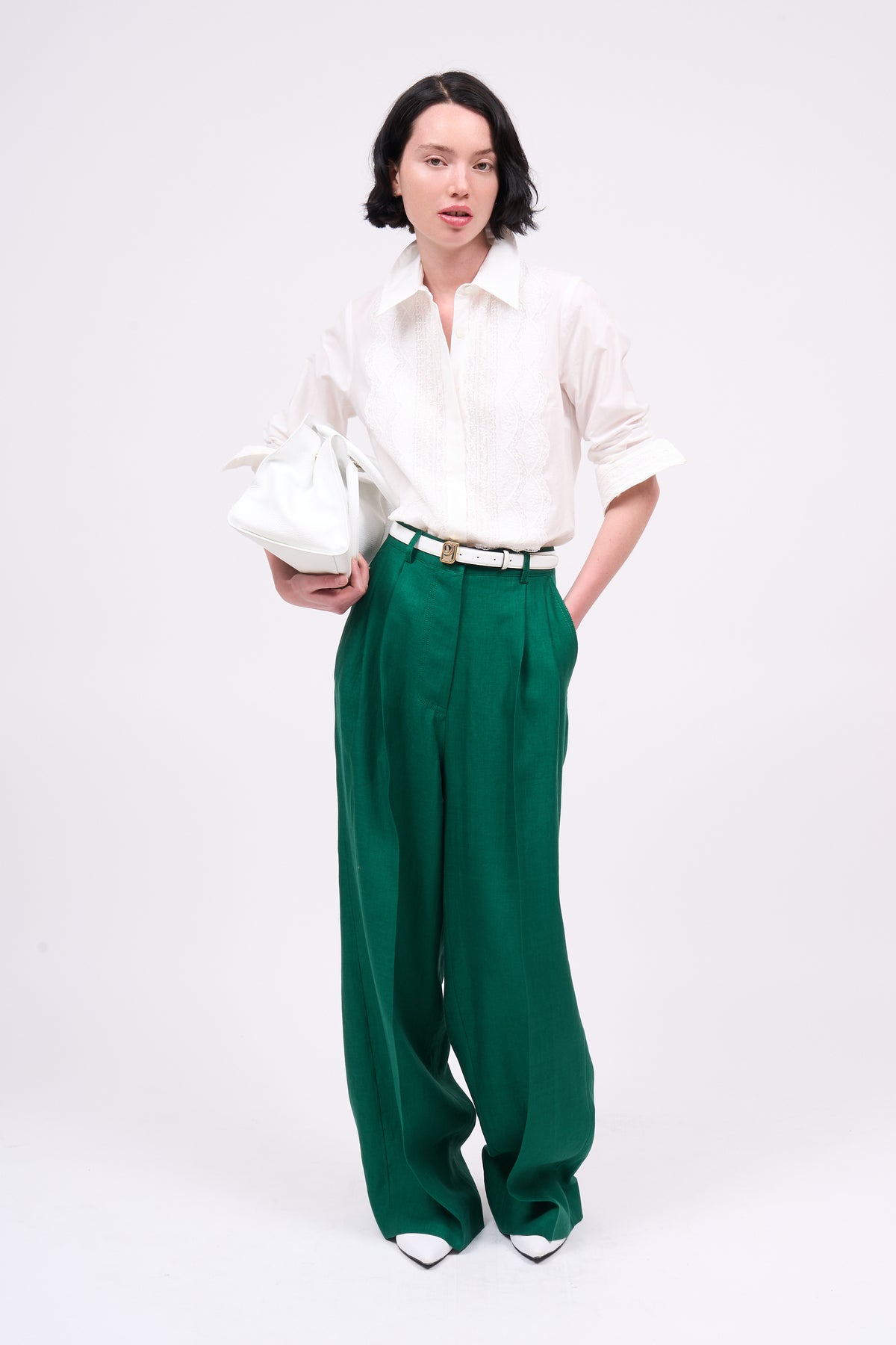 Paul & Joe Tailoring Mataram pantalon lin taille haute 100% lin