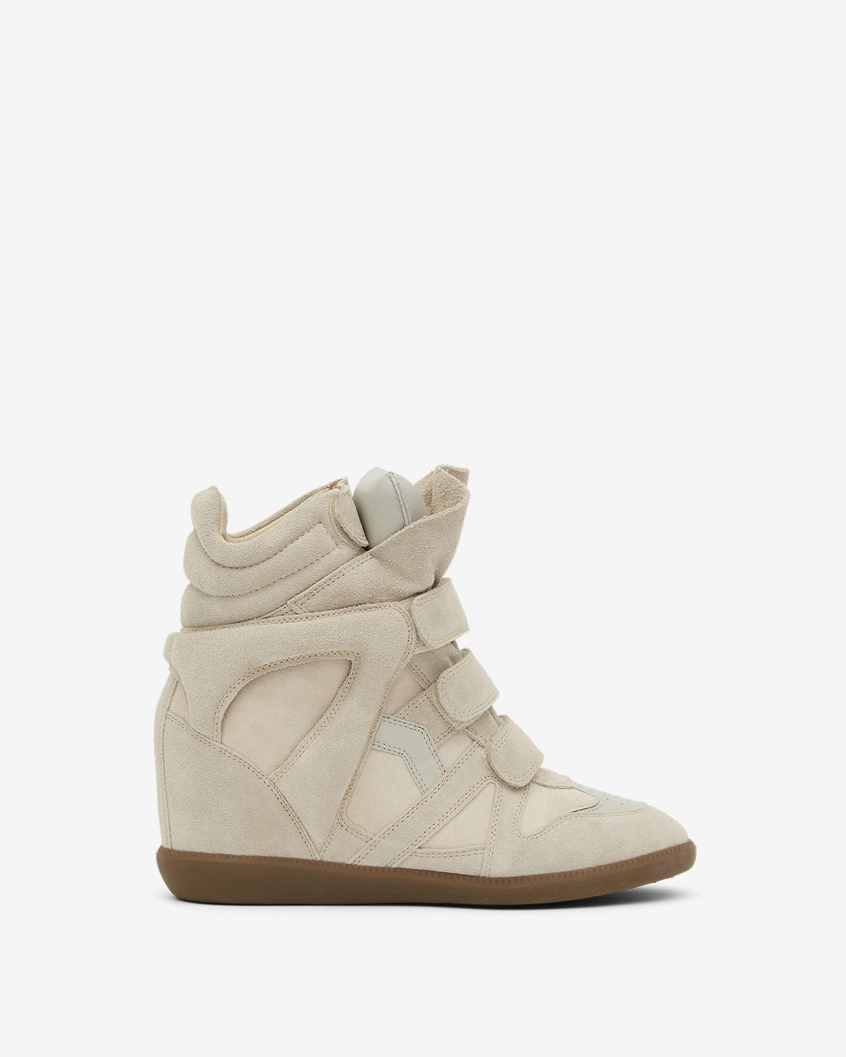 Isabel Marant Bekett baskets compensées cuir écru