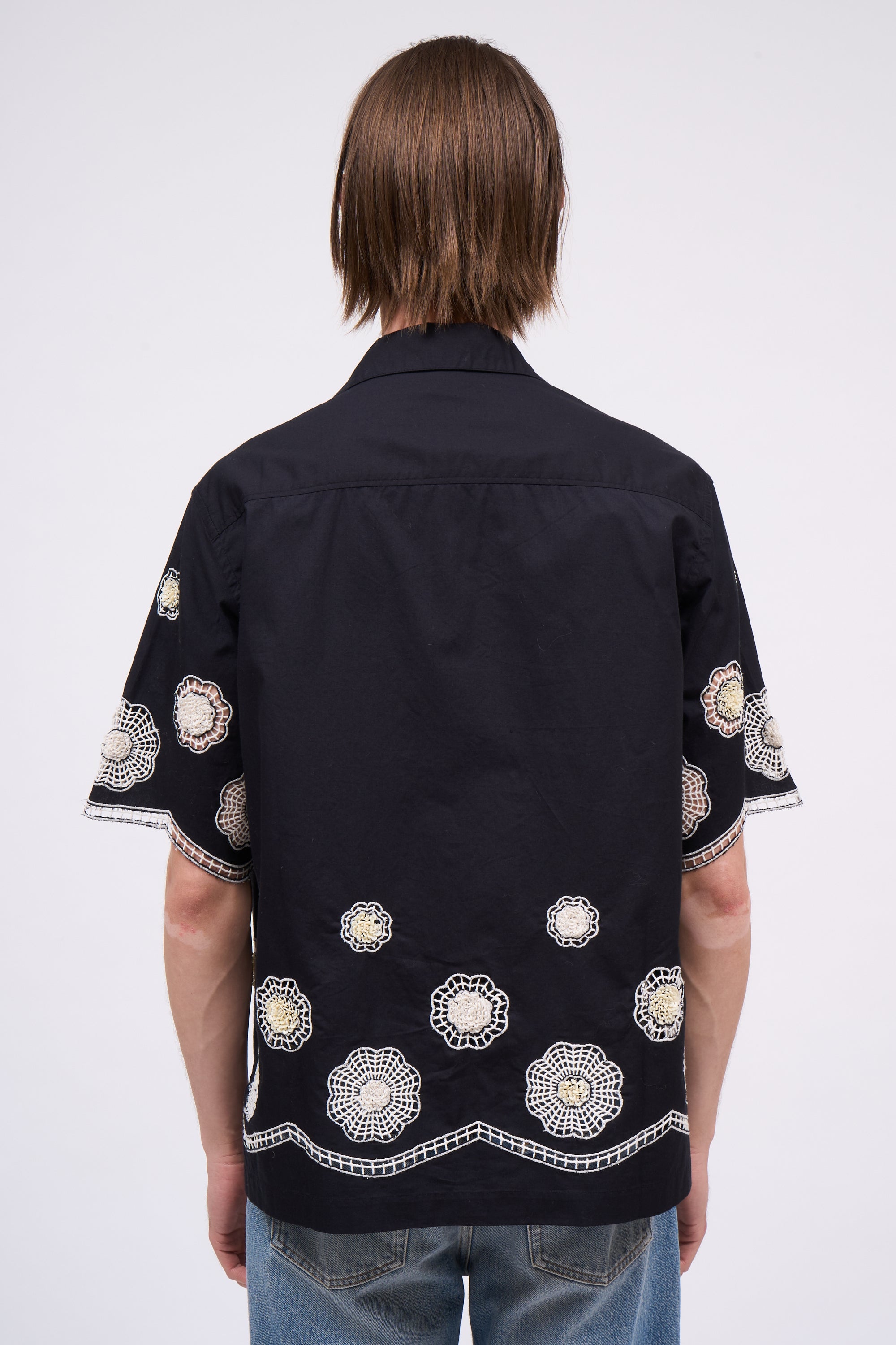 Paul & Joe Phoenix chemise coton noir M brodée