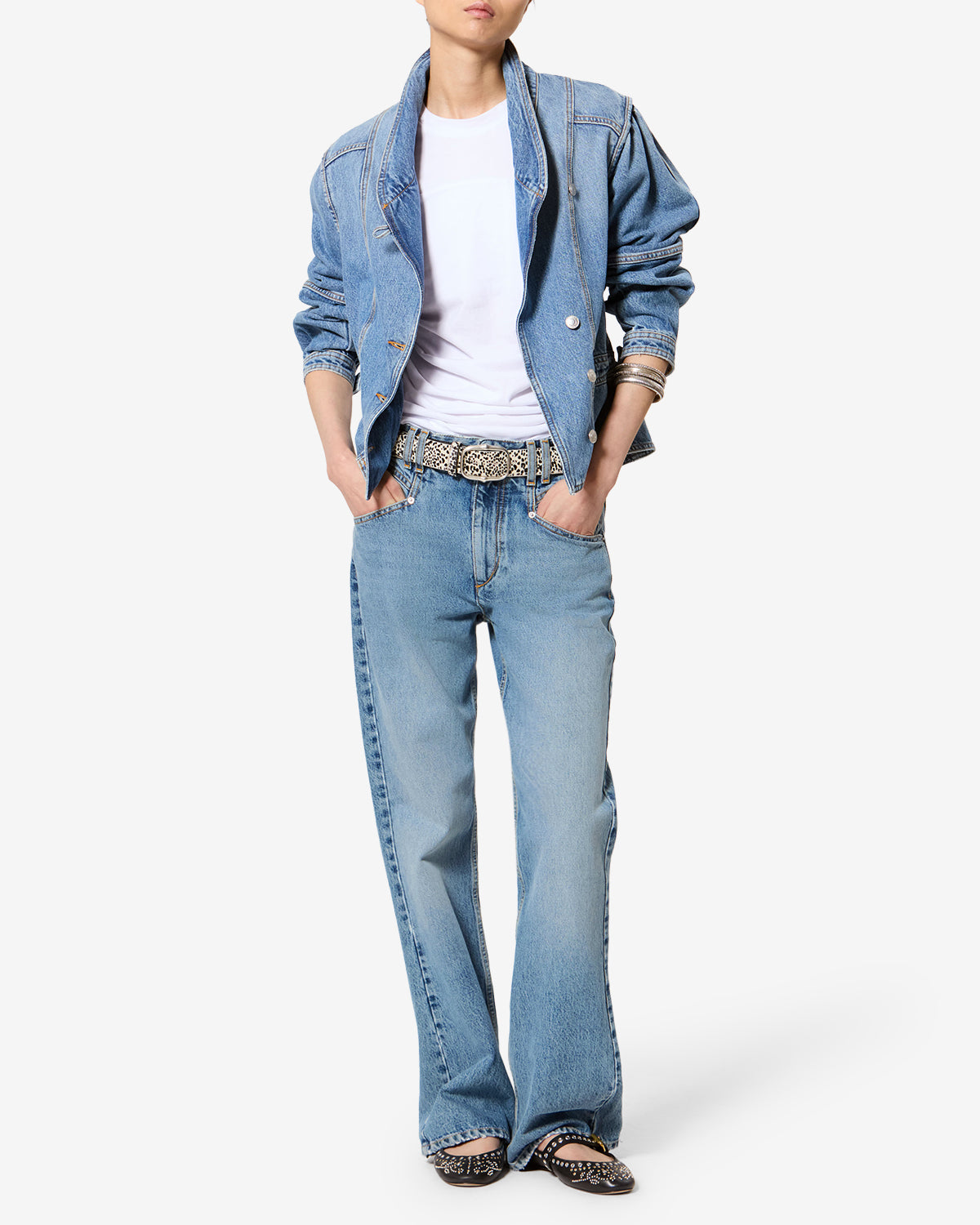 Isabel Marant Belvia jean bleu clair bootcut