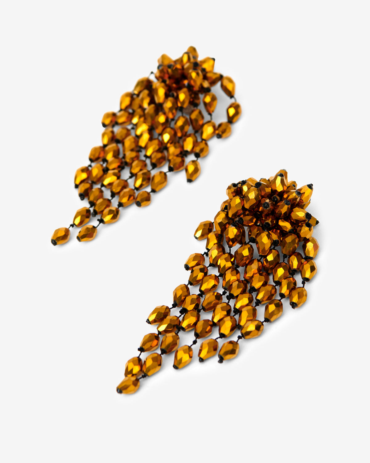 Isabel Marant Bijoux Hanabi boucles d'oreilles bronze-argenté perles