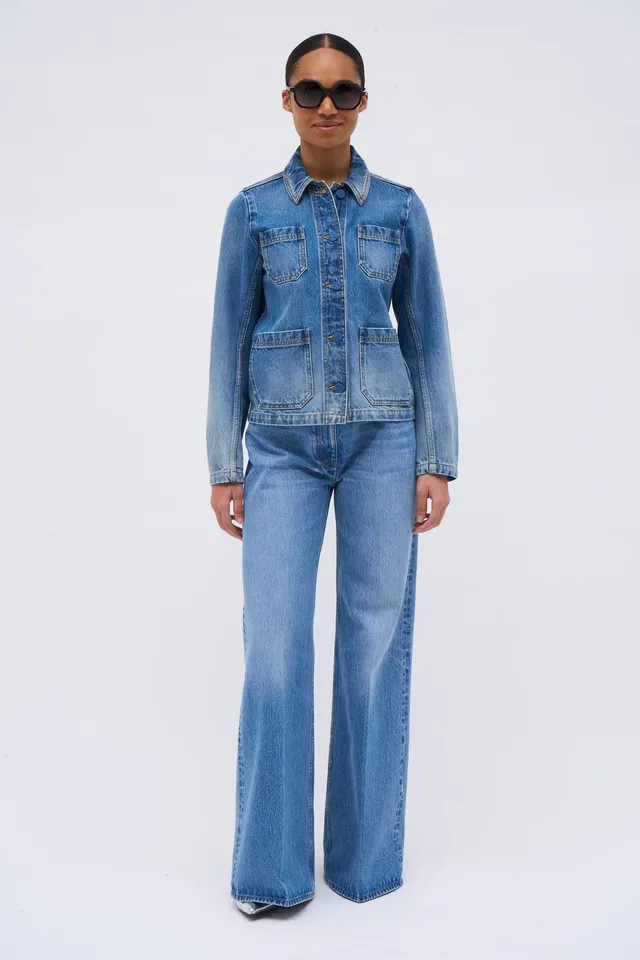 Paul & Joe Florence veste courte denim délavé 100% coton
