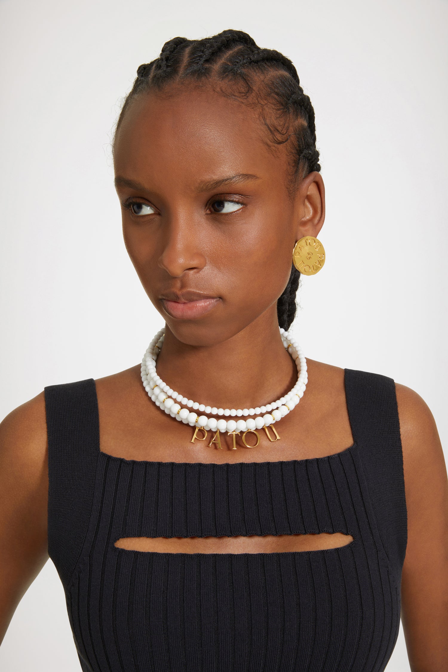 Patou KN126 débardeur noir maille coton bio