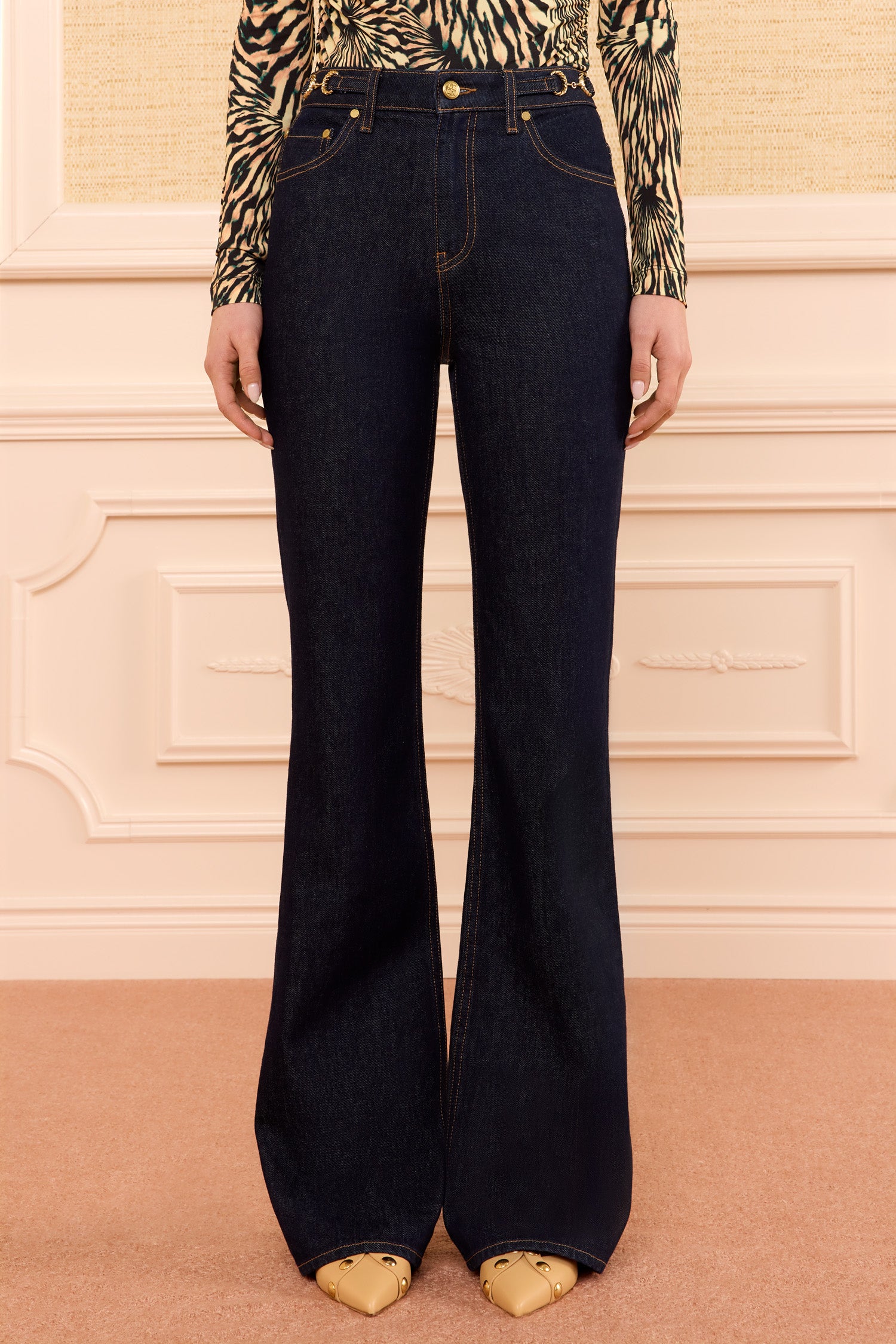 Ulla Johnson Colette UJ9904087 jean droit Tigris bleu délavé
