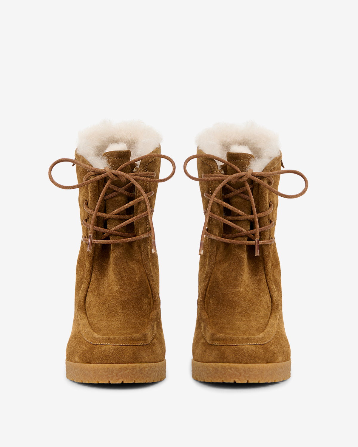 Isabel Marant Cylia Bottines Compensées Cognac Cuir 38