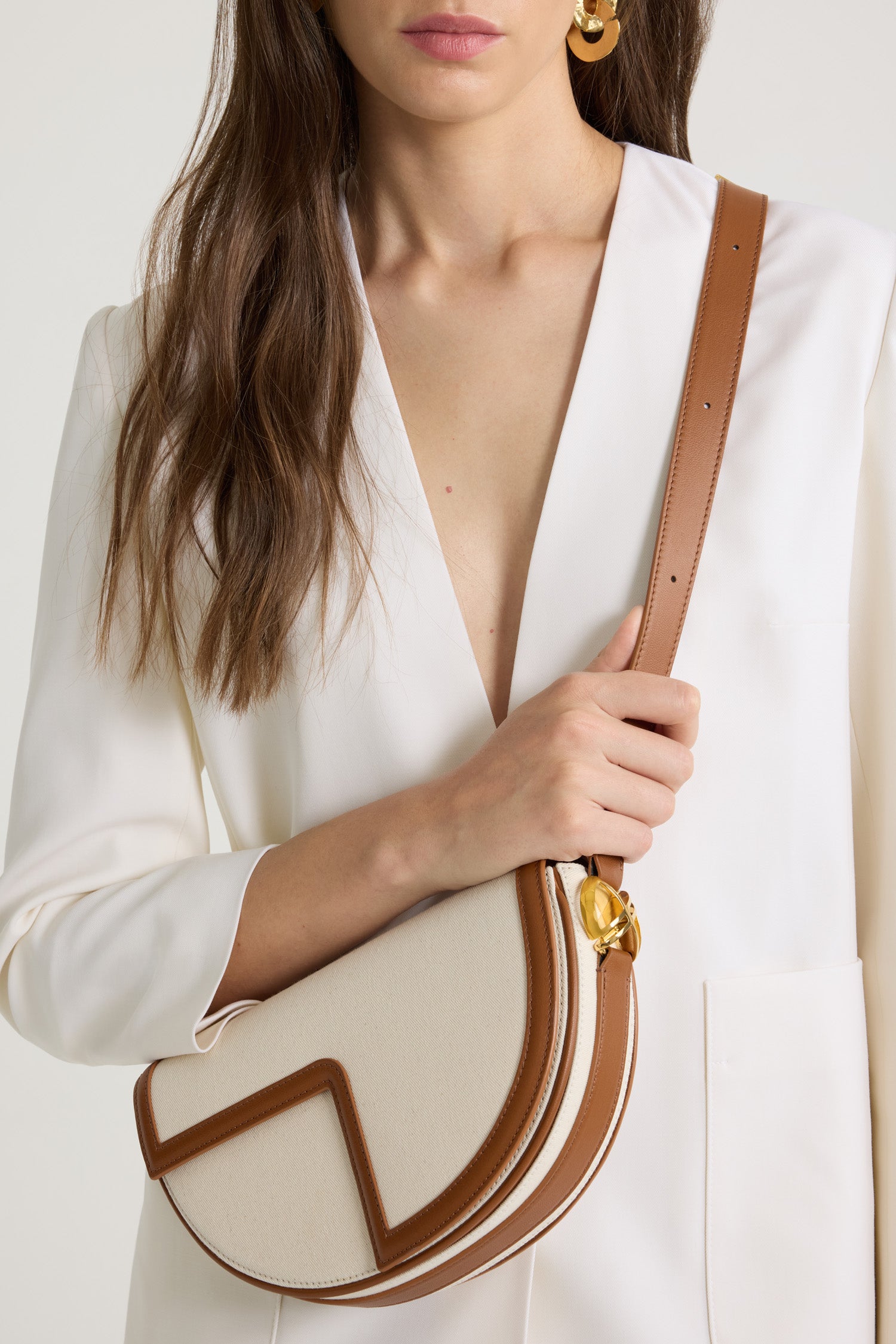 Patou Le Patou P25BA0235500811C sac cuir toile caramel