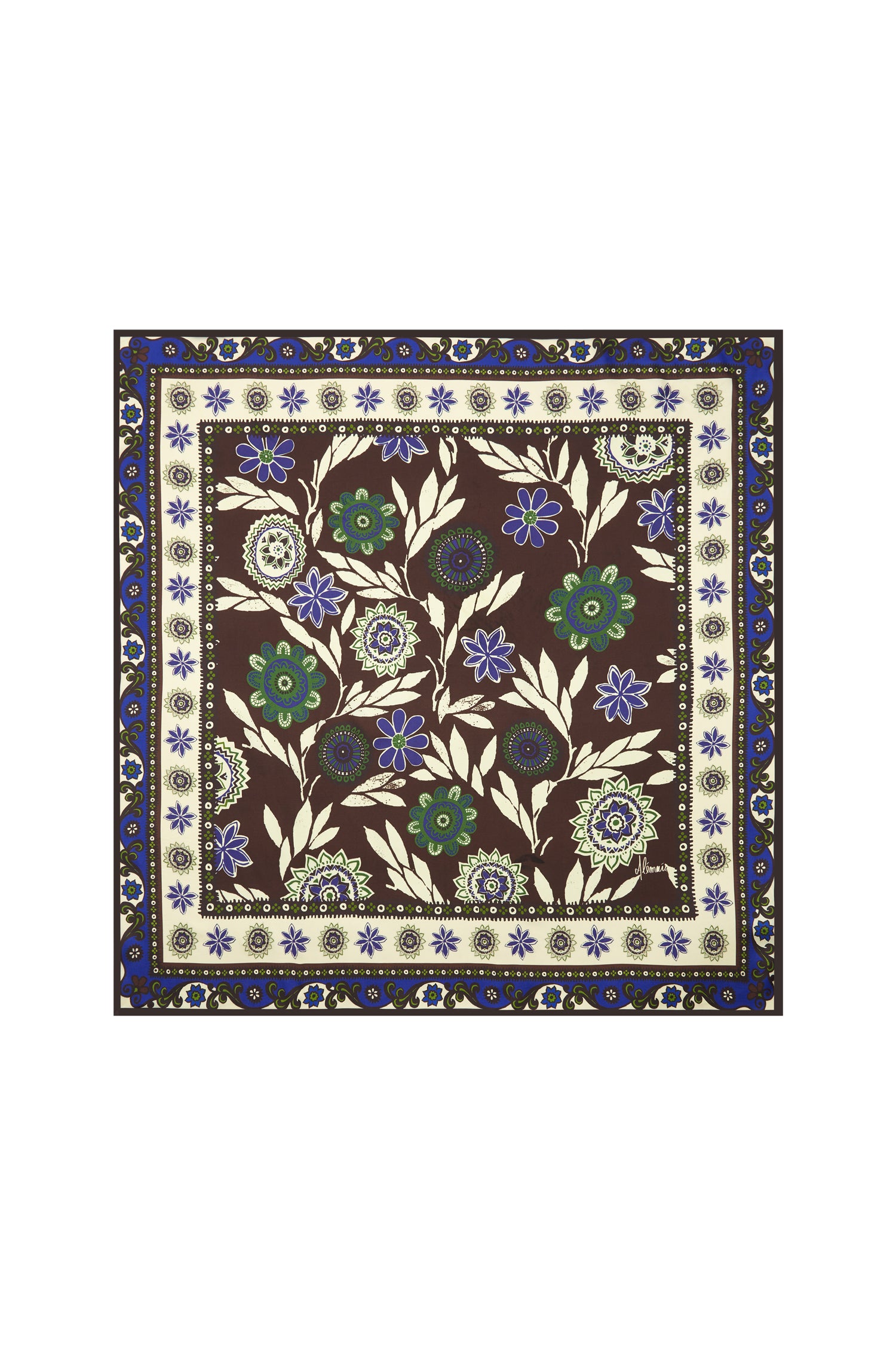 Alemaïs Jasper foulard carré twill de soie