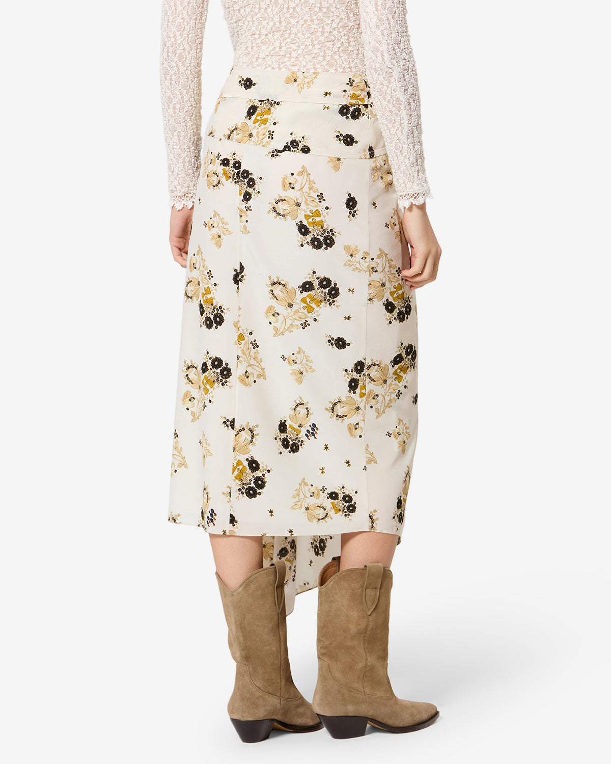 Isabel Marant Faniry JU0535 Jupe écru imprimée