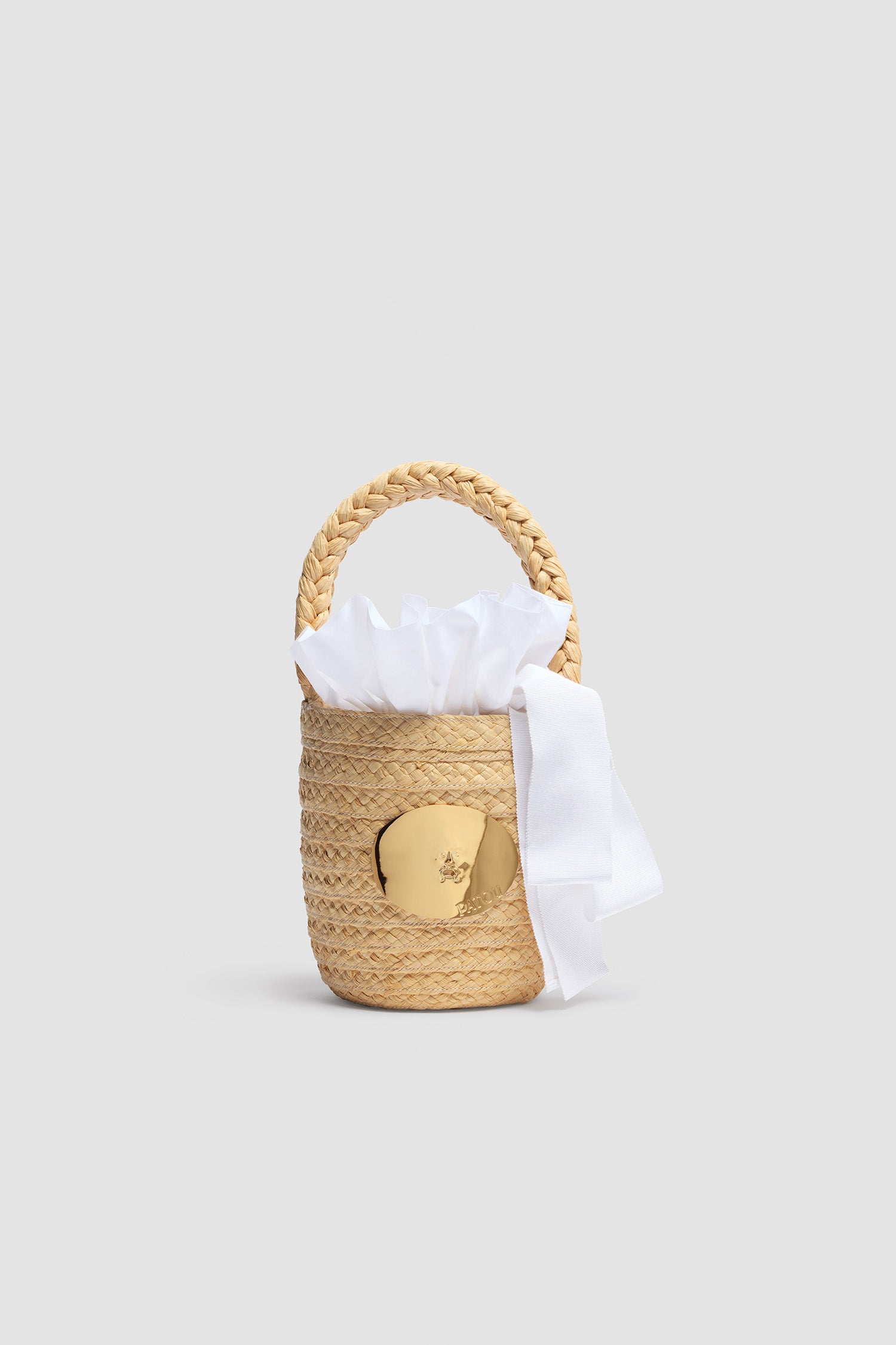 Patou Bags AC061 sac seau raphia blanc TU