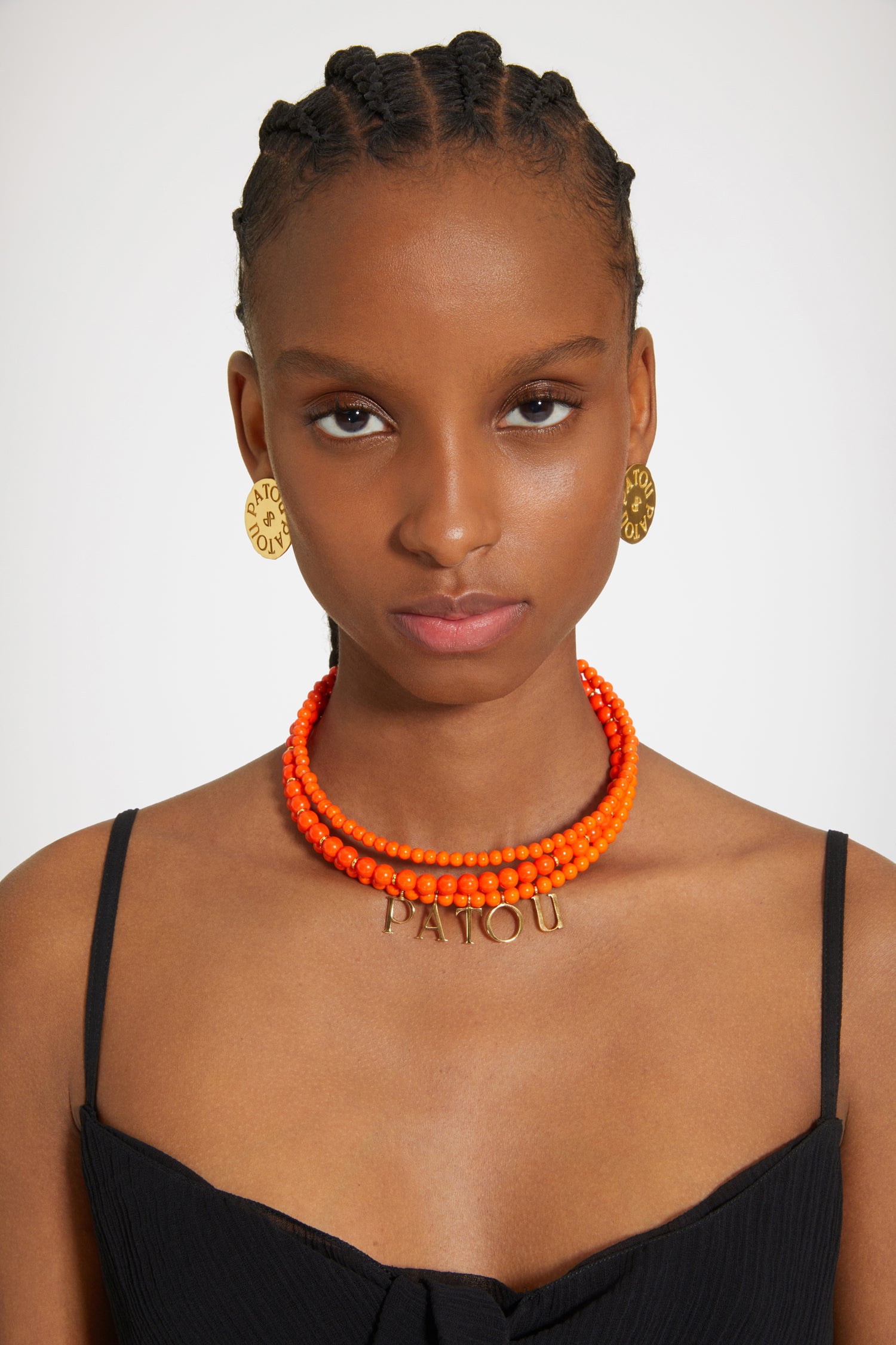 Patou P23JW1011004256O collier perles verre marigold