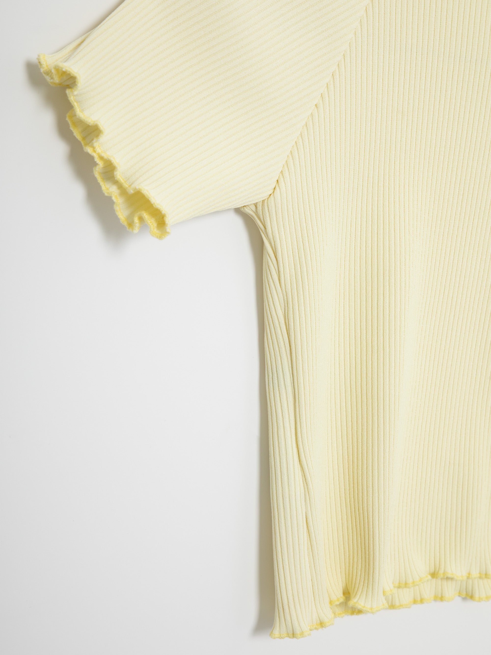 Ester Manas Mini Manas Rib Butter Cream Easy Top jaune coton