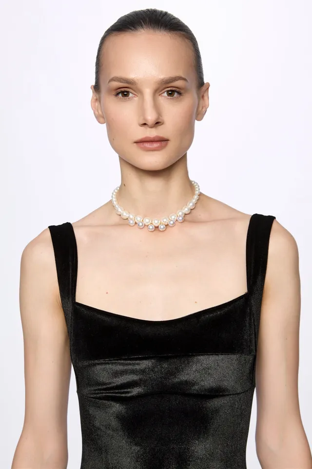 ATU Body Couture Jewelry collier perles dorées nacre U