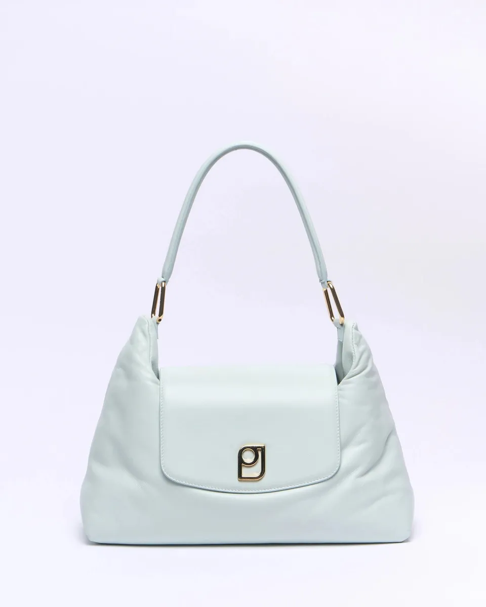 Paul & Joe Leandra sac épaule cuir agneau vert d'eau