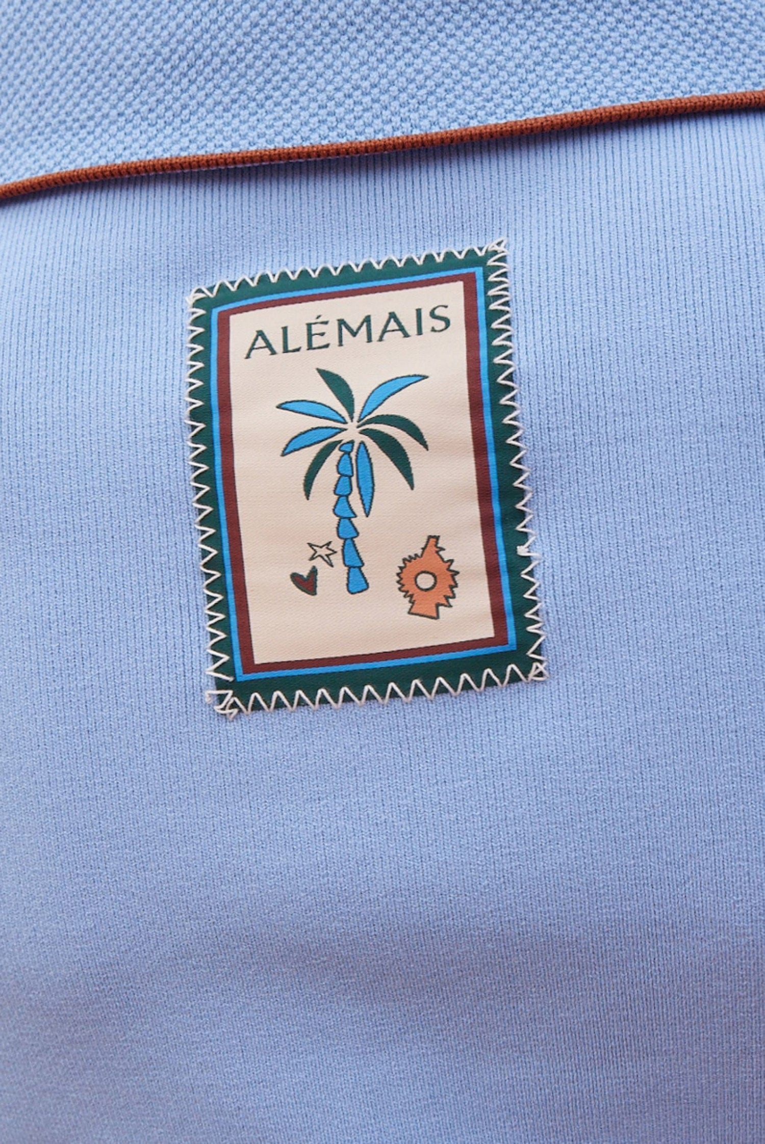 Alemaïs Noura polo maille bleu poche
