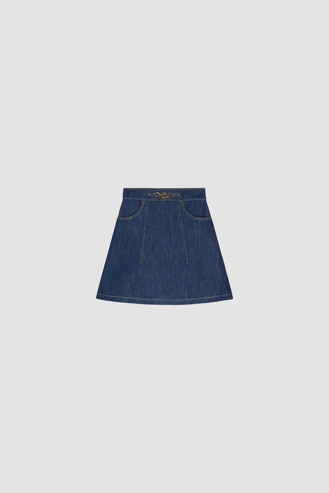 Patou Denim SK042 jupe mini jean Rodeo Blue
