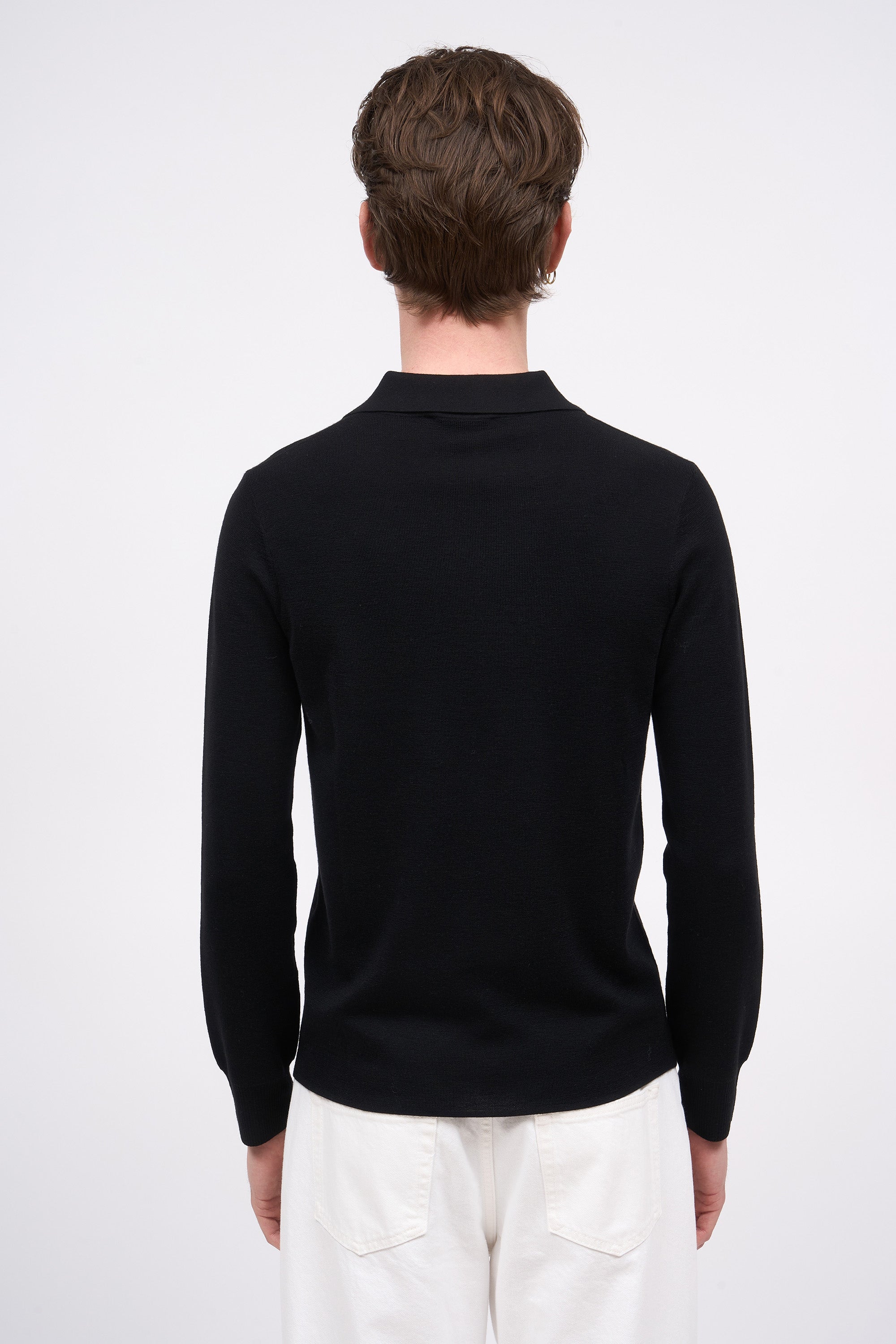 Paul & Joe Leon Polo laine fine noir marron sapin
