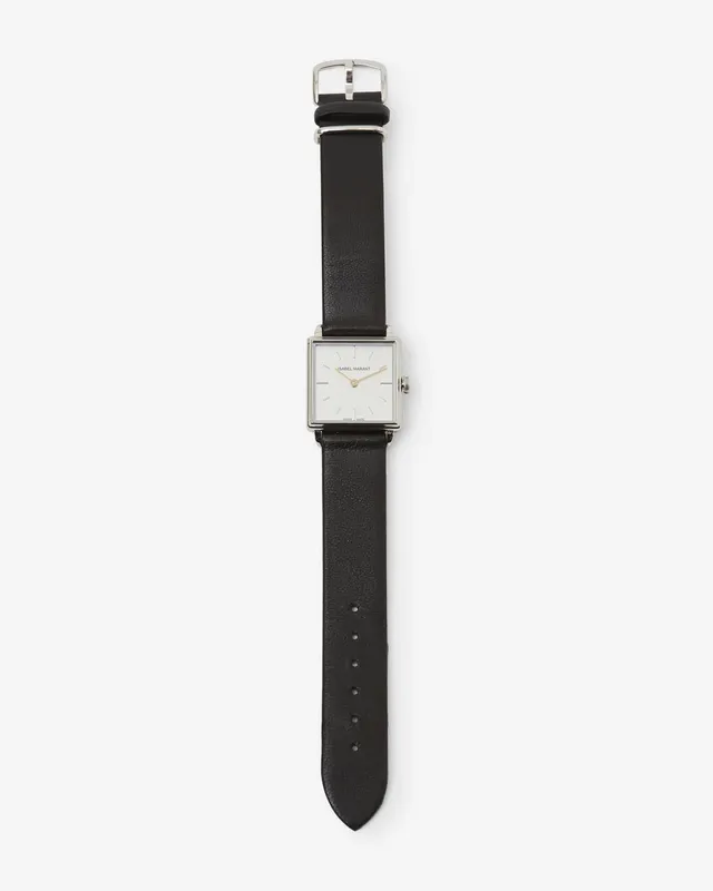 Isabel Marant 12.04 montre cadran carré argent
