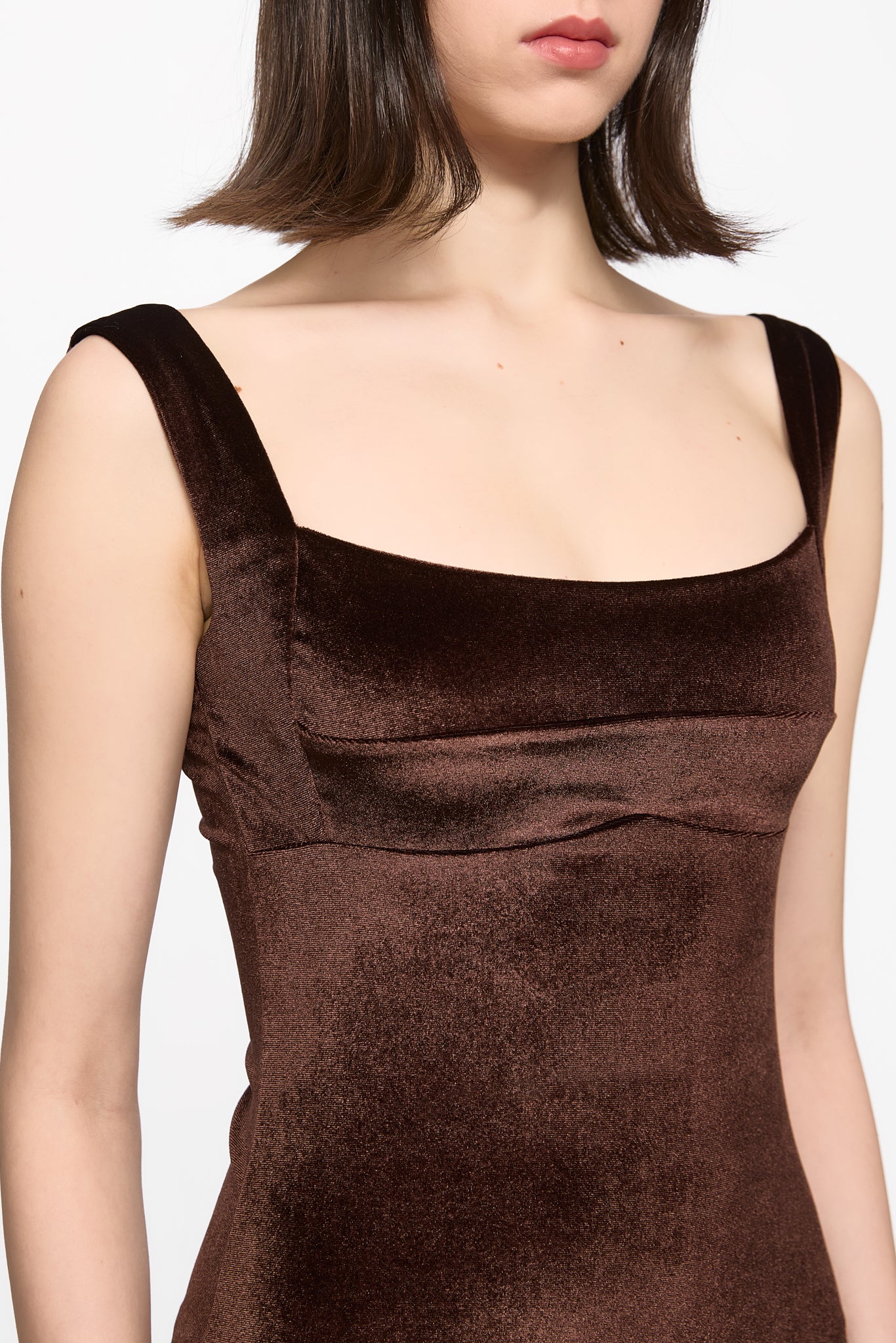 ATU Body Couture robe soirée velours marron sirène