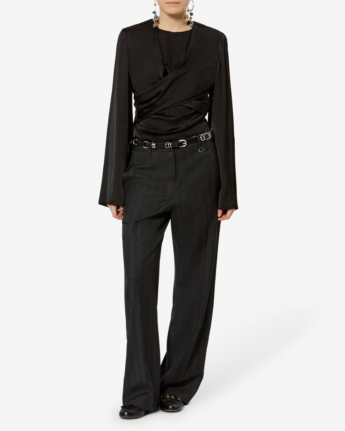 Isabel Marant Neame blouse satin noir