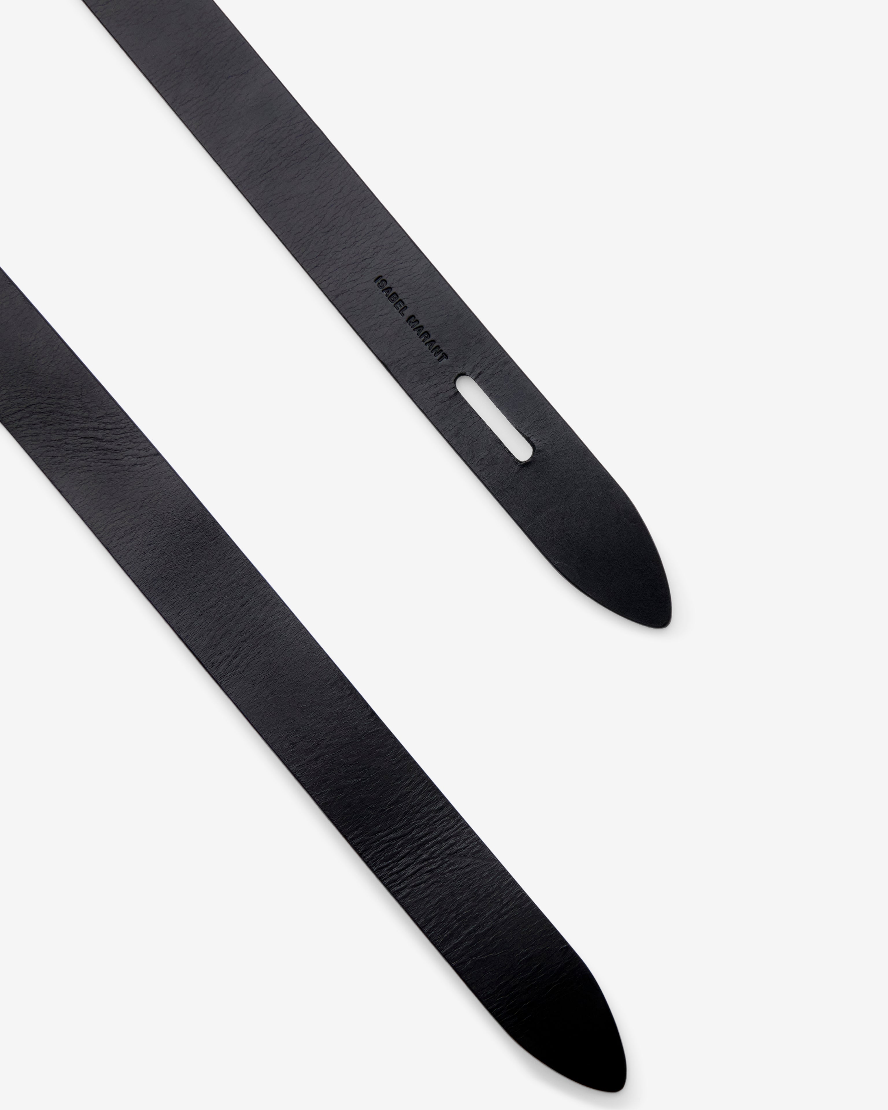 Isabel Marant Lecce ceinture cuir noir à nouer