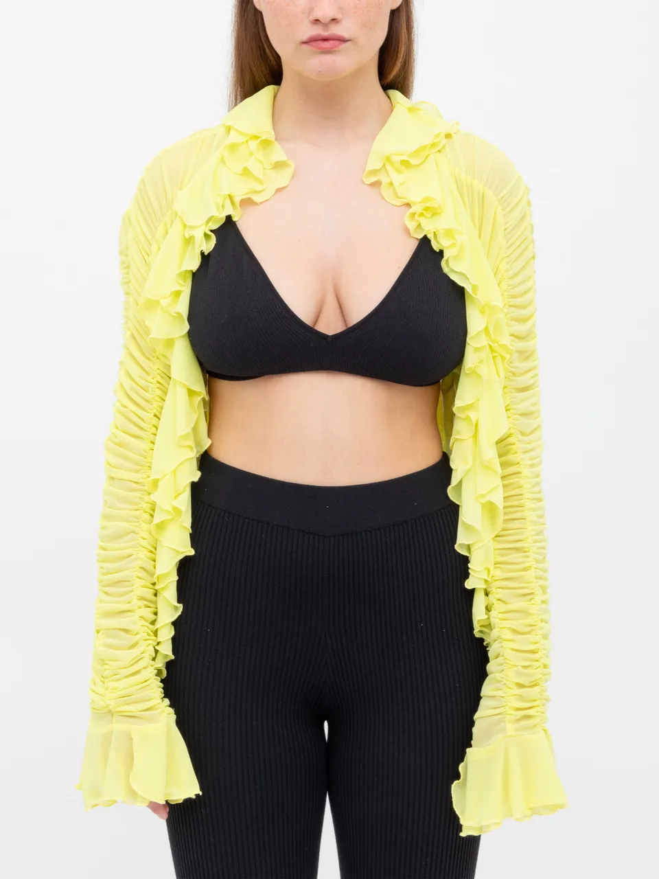 Ester Manas Ruched Bolero boléro Mimosa 34/44 mesh froncé