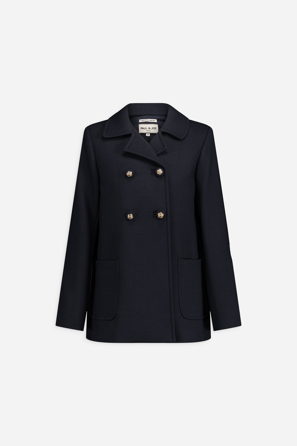 Paul & Joe Mamamia Veste laine ajustée double boutonnage