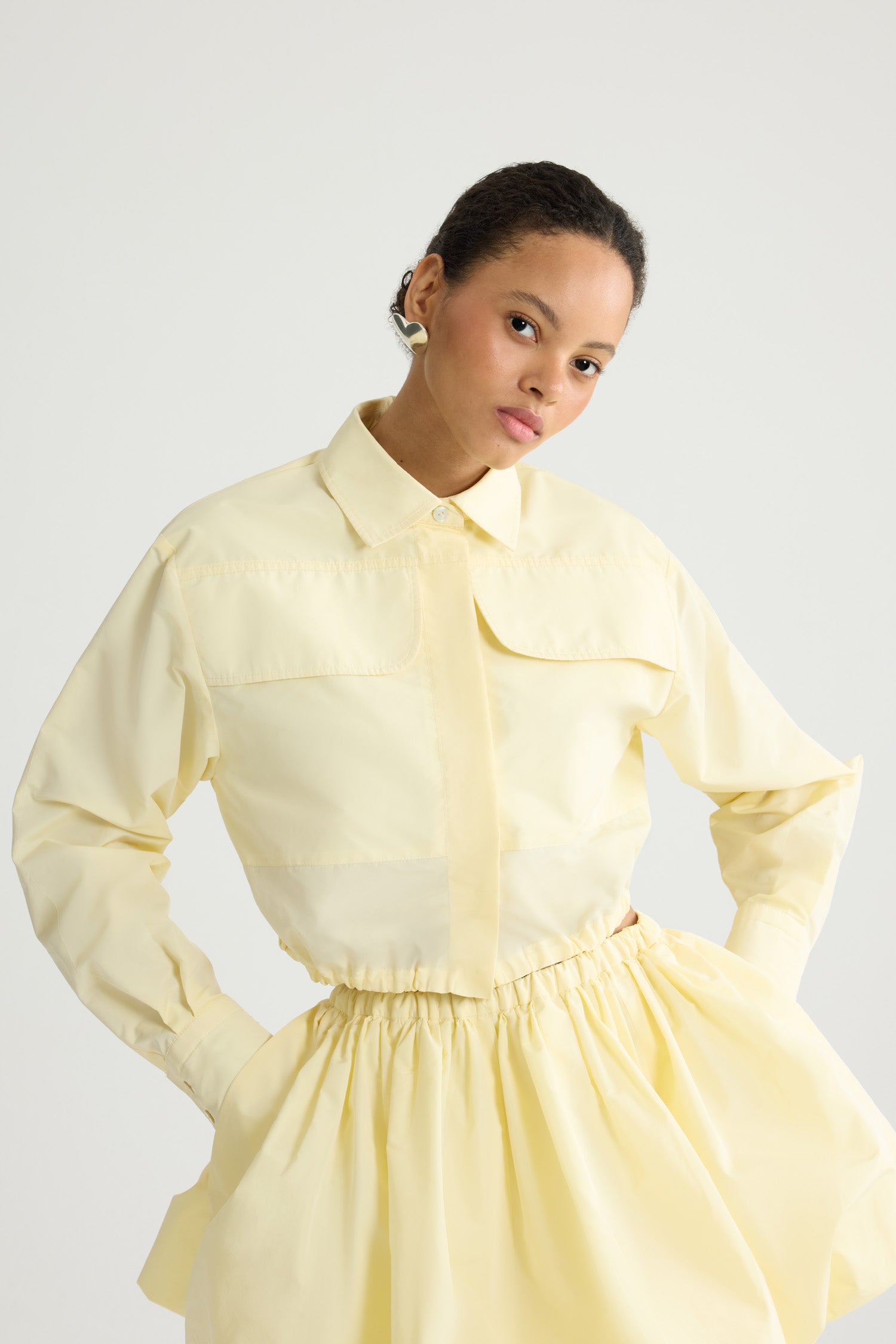 Patou BL060 chemise safari jaune Citrus taille 38