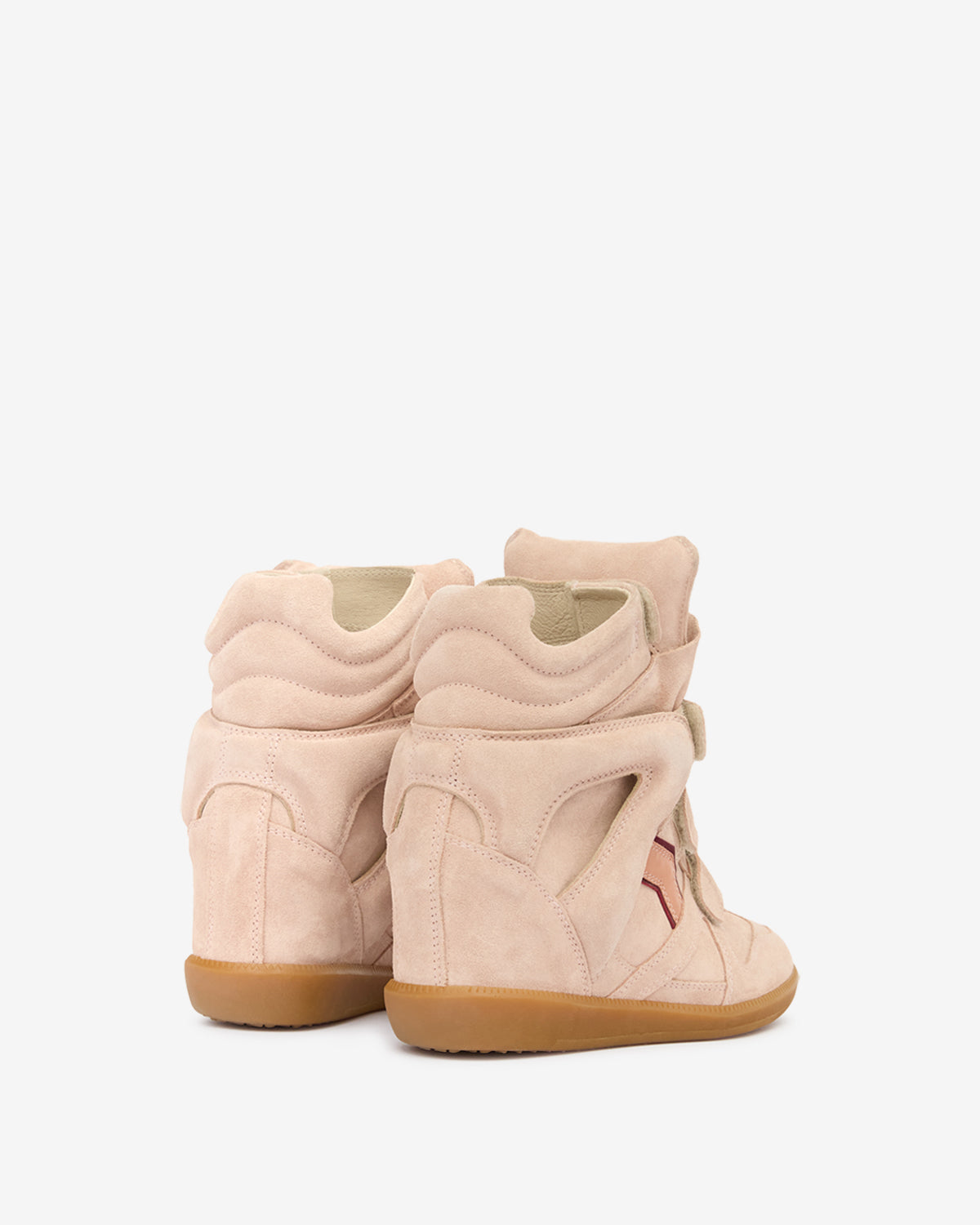 Isabel Marant Bekett baskets rose pêche compensées