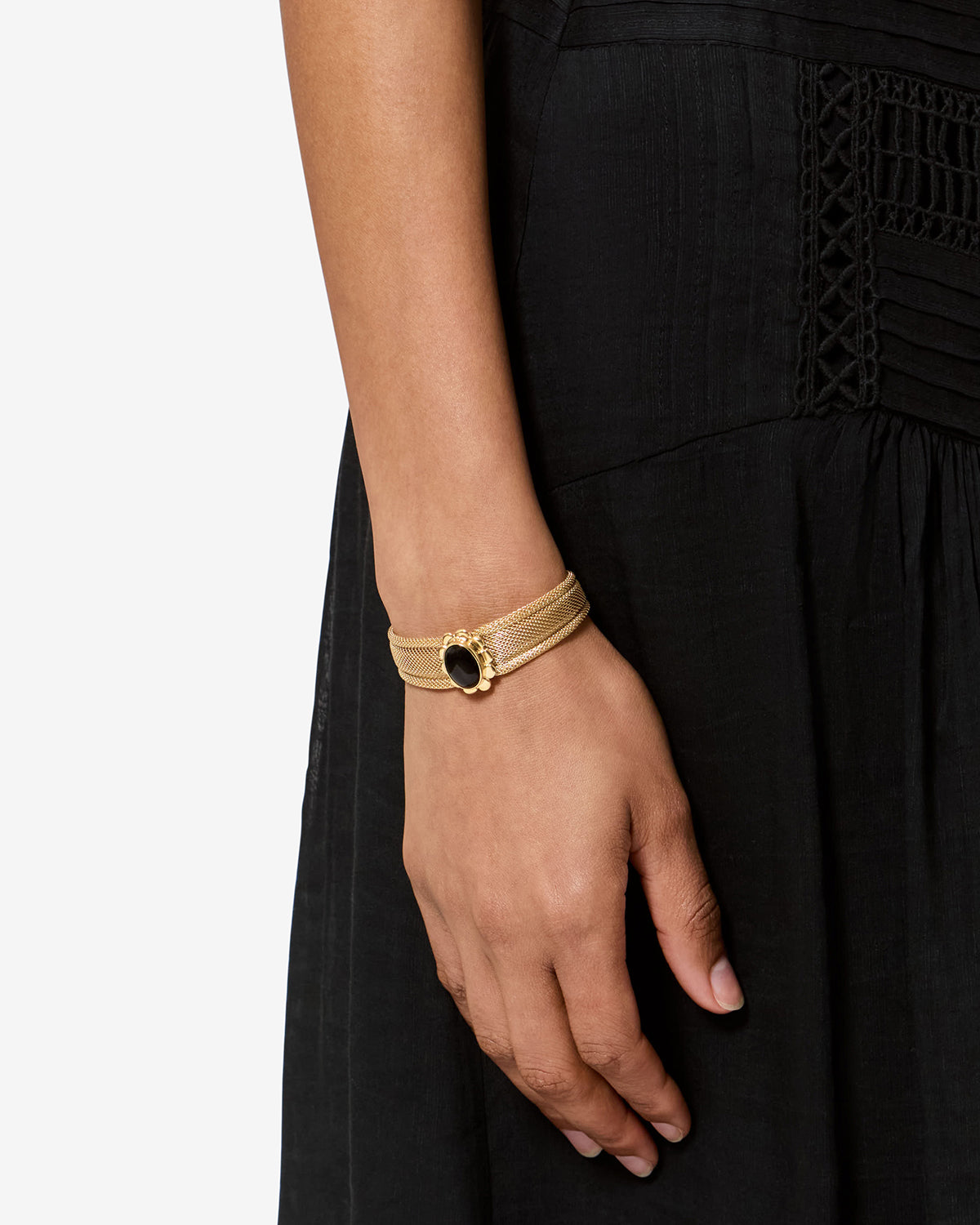 Isabel Marant Hanae bracelet métal noir agathe